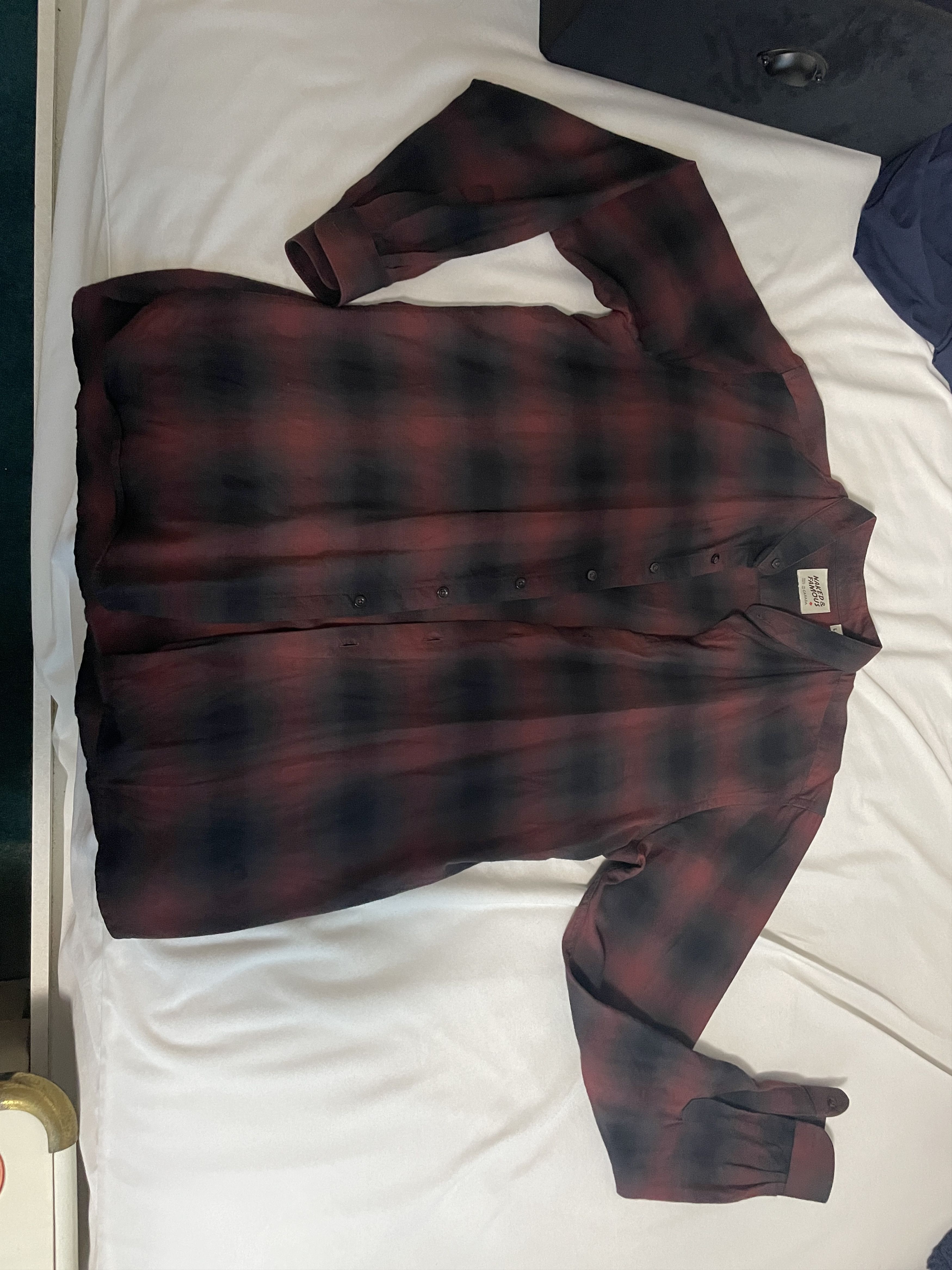Naked & Famous Mandarin Collar Flannel Size US L / EU 52-54 / 3 - 2 Thumbnail