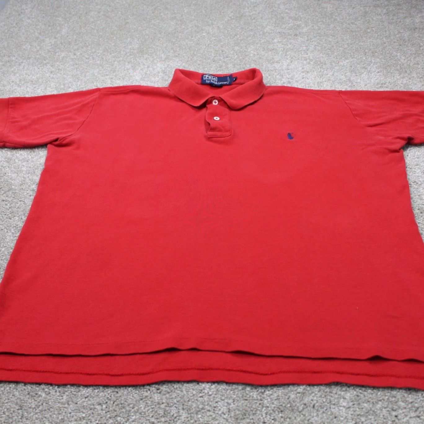 Polo Ralph Lauren Polo Ralph Lauren Polo Shirt Mens XL Red 100% Cotton Short Sleeve Pullover Size US XL / EU 56 / 4 - 2 Thumbnail