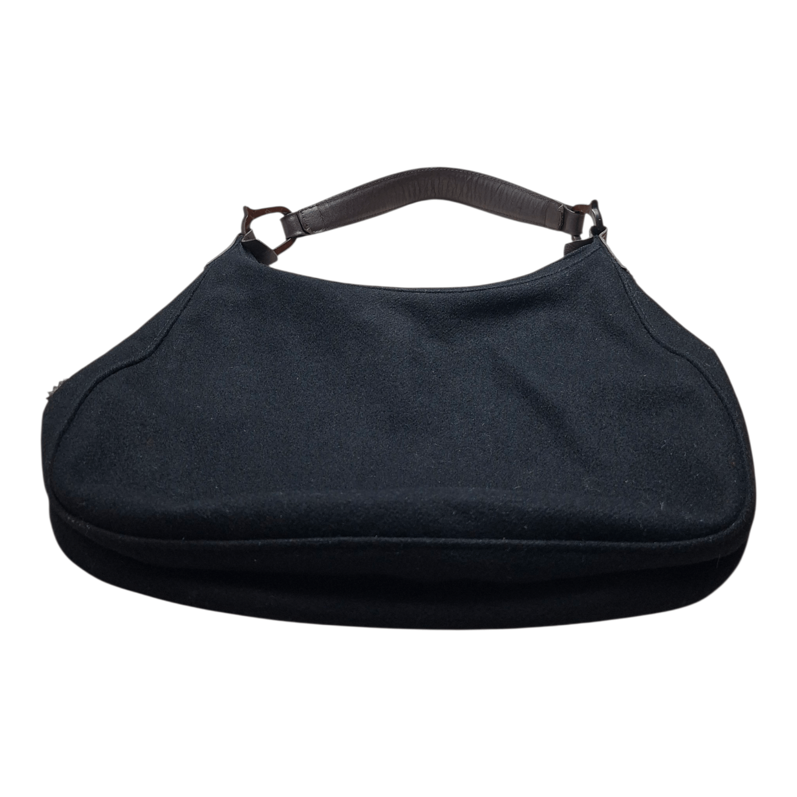 Longchamp Rare VINTAGE Longchamp Hobo Bag Black Wool and Leather Size ONE SIZE - 3 Thumbnail