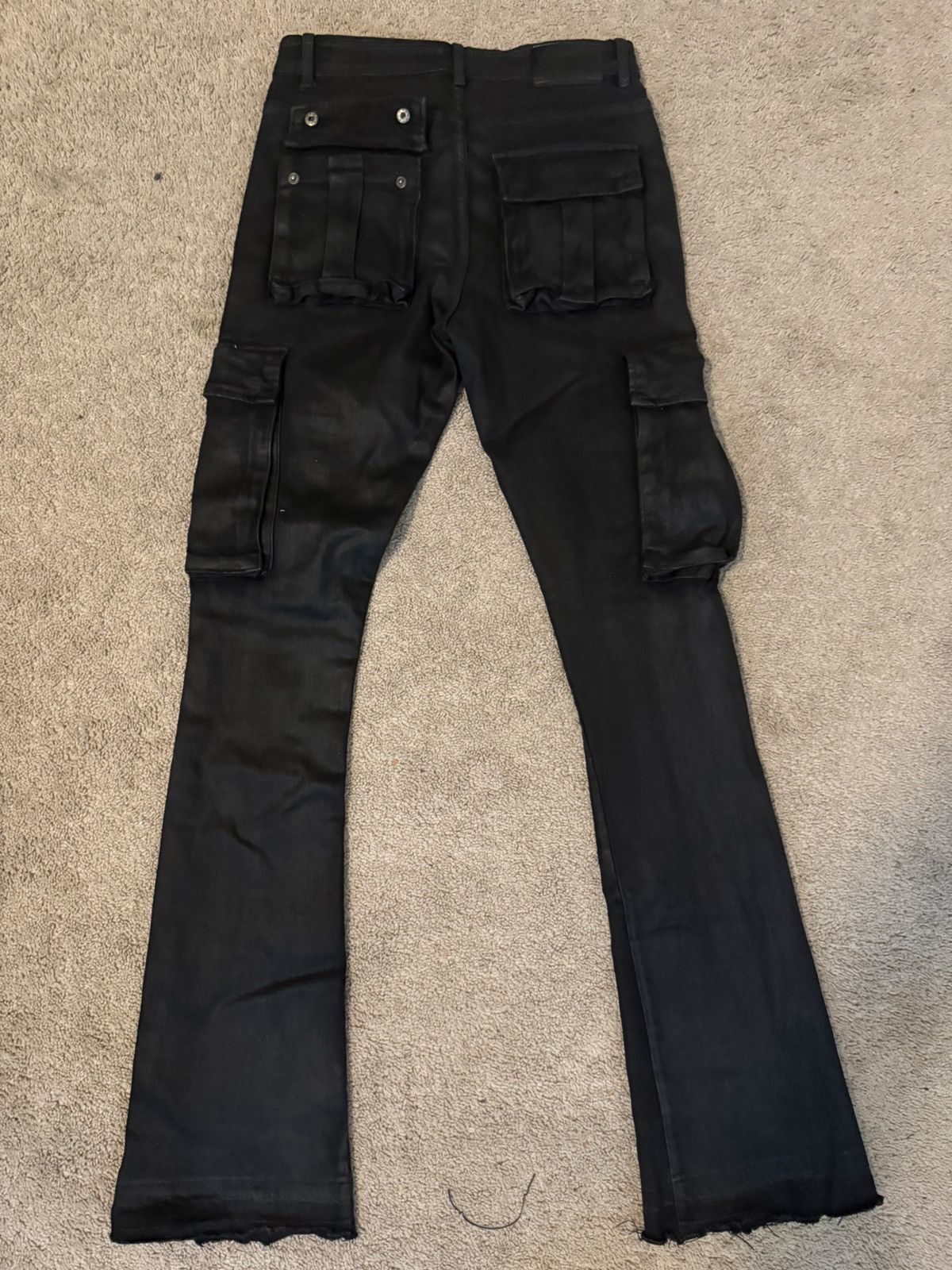 Other Black flared wax denim Size US 32 / EU 48 - 1 Thumbnail