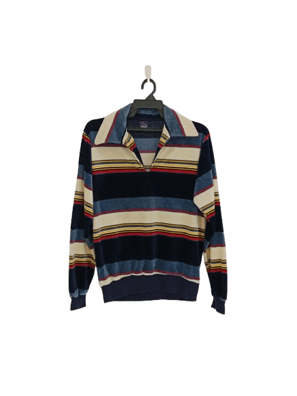 Esprit Vintage 80s Esprit Sweatshirt Jumper Stripes Design Size US M / EU 48-50 / 2 - 1 Thumbnail