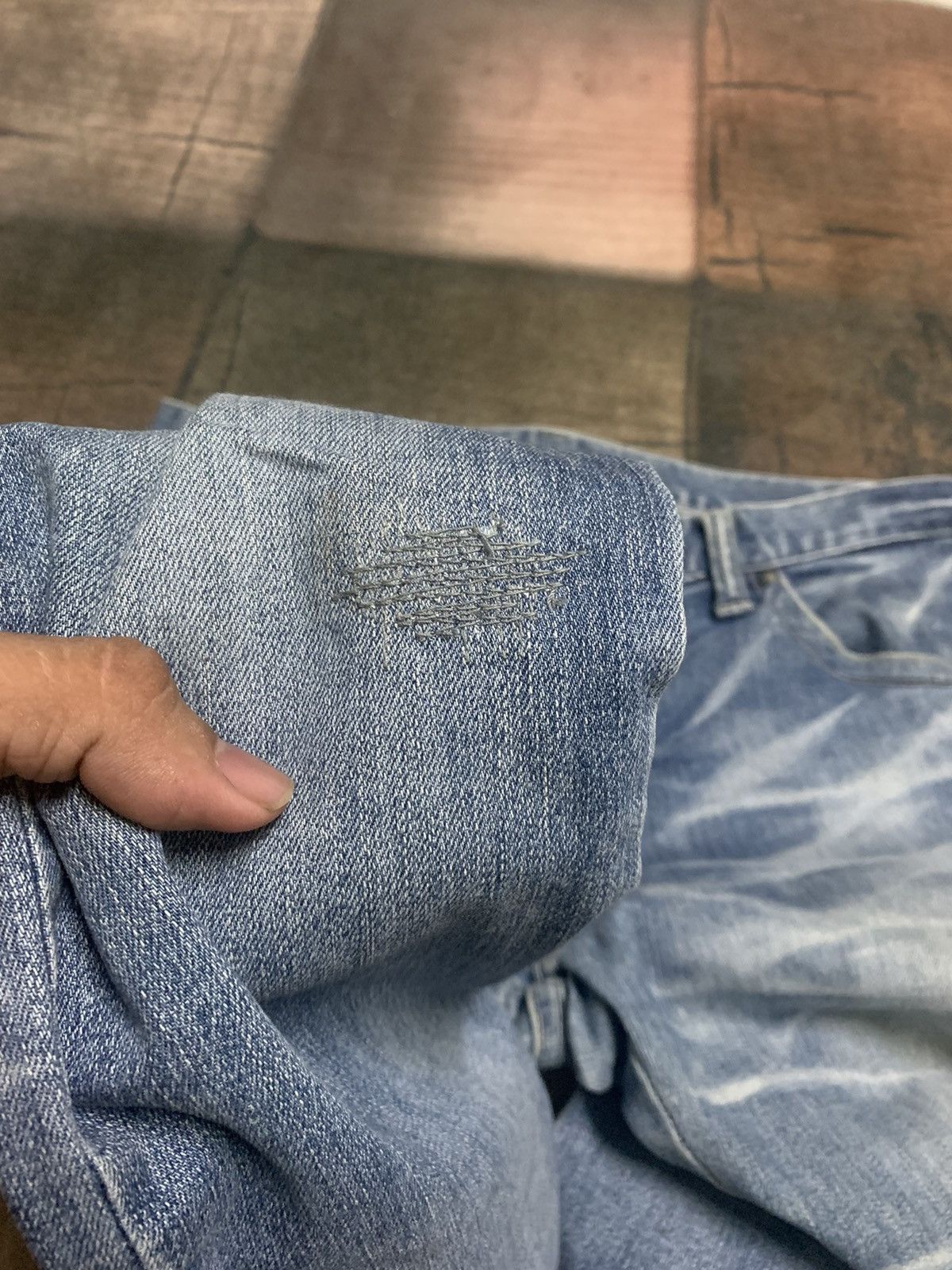 Japanese Brand × Tornado Mart TORNADO MART SLIM SKINNY WHISKERED BORO WASHED JAPANESE Size US 32 / EU 48 - 19 Thumbnail