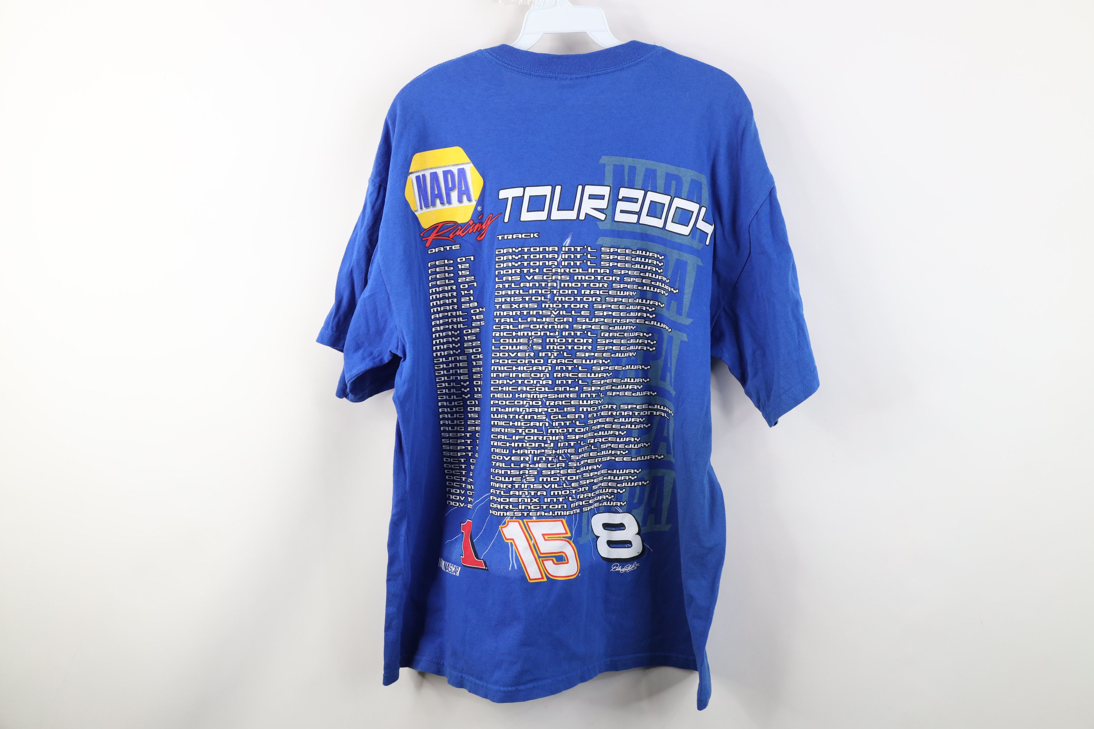 Vintage Vintage Y2K 2004 NASCAR Racing Short Sleeve T-Shirt Blue Size US XL / EU 56 / 4 - 13 Thumbnail