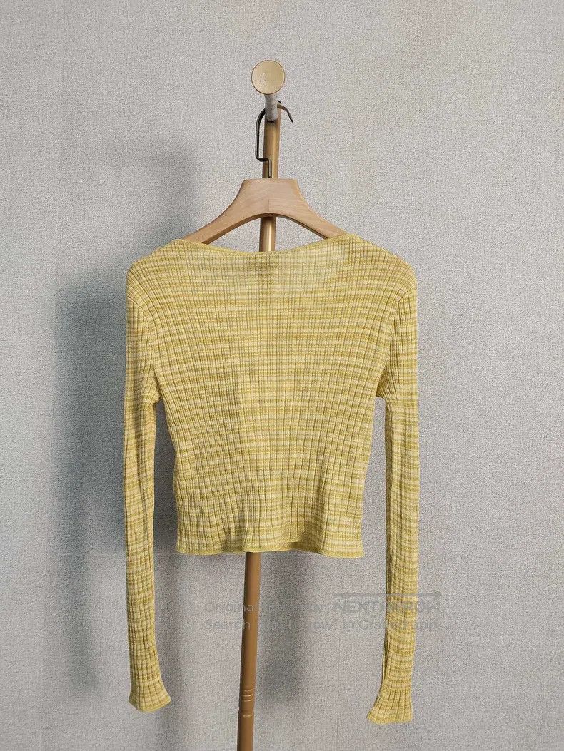Chanel Chanel Yellow knitted cardigan coat Size XXS / US 00 / IT 34 - 2 Thumbnail
