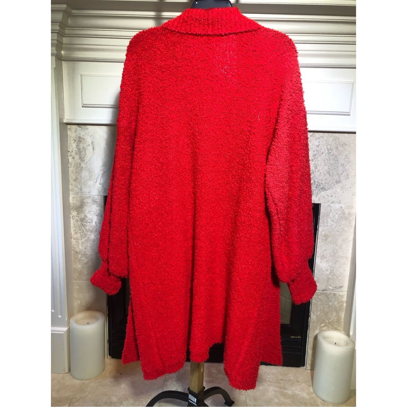 Other Silvercord Women’s Red Long Sleeve Grannycore Cardigan Sweater Size L Size L / US 10 / IT 46 - 3 Thumbnail