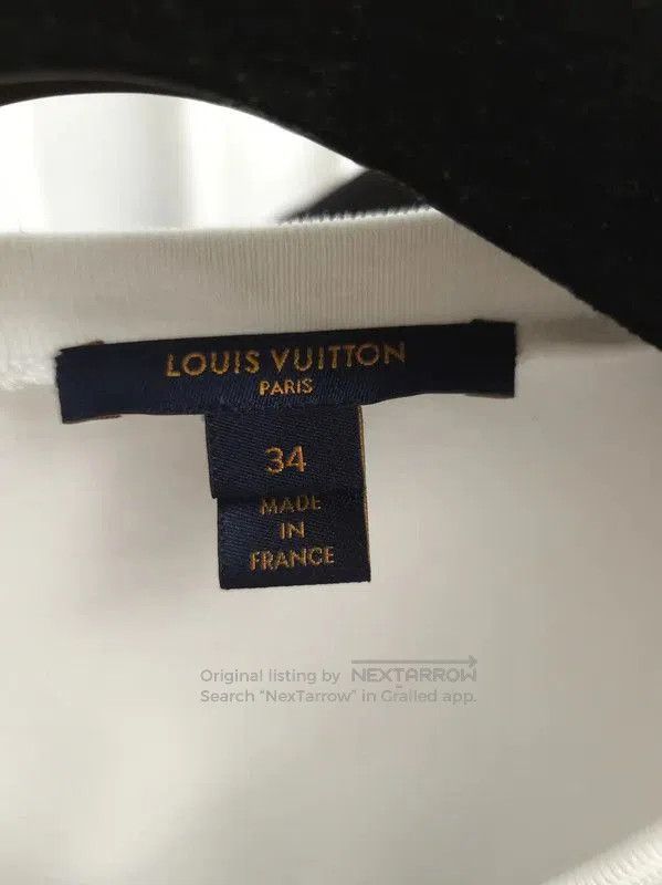 Louis Vuitton White Cotton Dress with Logo .