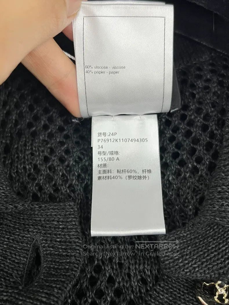 Other Chanel 24P black hollow bow four-pocket knitted cardigan c Size XXS / US 00 / IT 34 - 5 Thumbnail