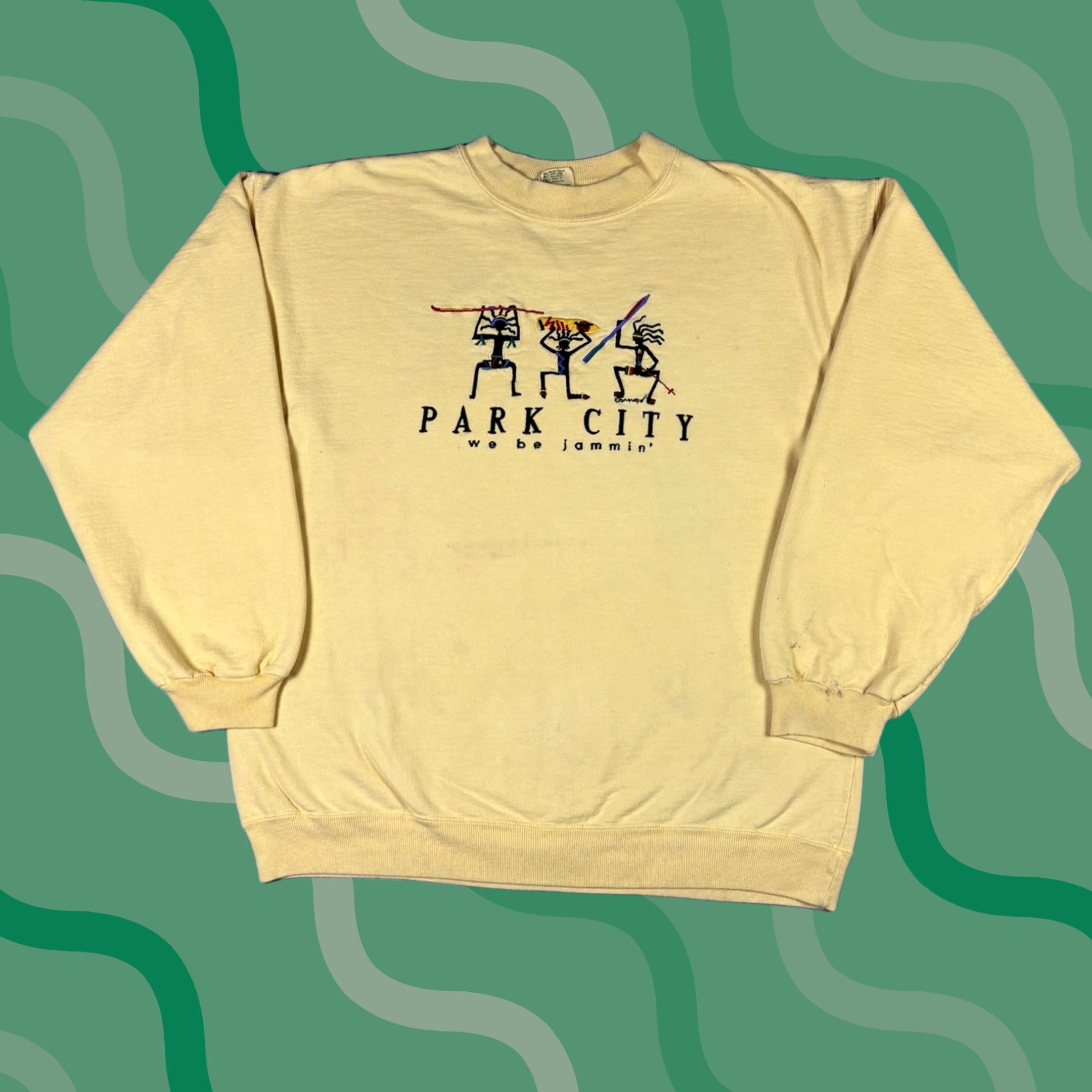 Vintage VINTAGE Jamaica We Be Jammin Sweatshirt Pullover Yellow XL Embroidered Men Size US XL / EU 56 / 4 - 1 Thumbnail