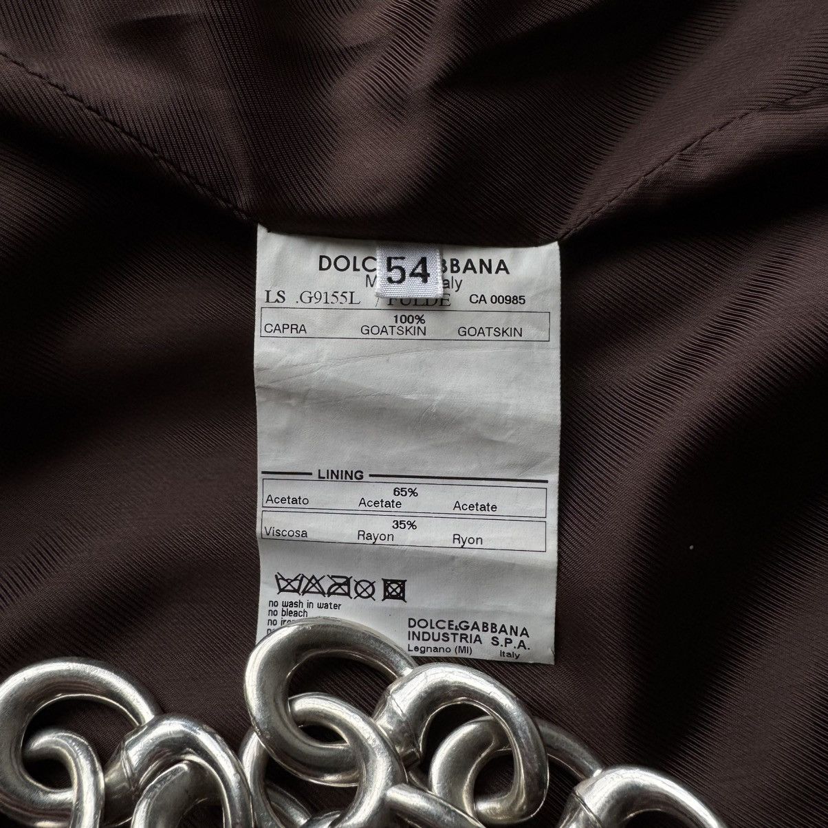 Dolce & Gabbana Dolce & Gabbana SS2006 Goat Leather Zip-Up Blouson Jacket Size US L / EU 52-54 / 3 - 12 Thumbnail