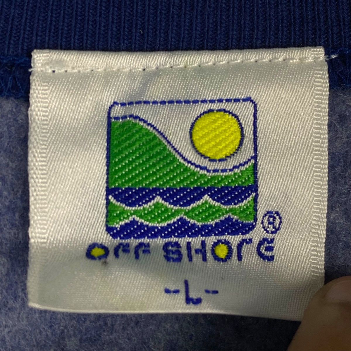 Vintage Vintage Offshore Printed Logo Crewneck Sweatshirt Blue Size US L / EU 52-54 / 3 - 5 Thumbnail