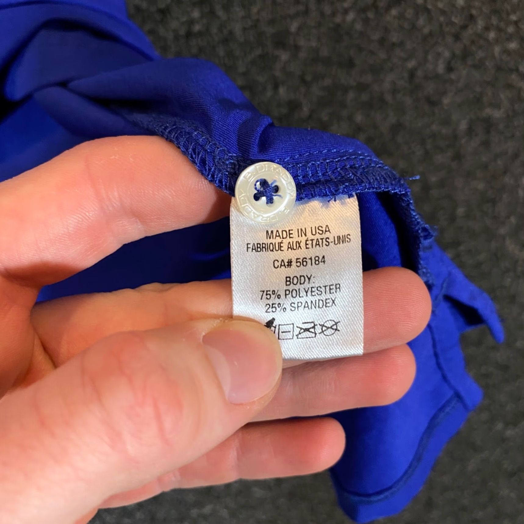 Vintage B Draddy Sport Polo Shirt Mens Large Blue Course Golf Short Sleeve Performance Size US L / EU 52-54 / 3 - 6 Thumbnail