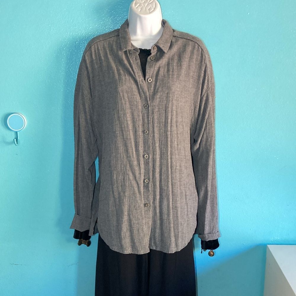 Transit Transit Par Such 3 Womens Gray Size M Long Sleeve Button Fro Size M / US 6-8 / IT 42-44 - 9 Thumbnail