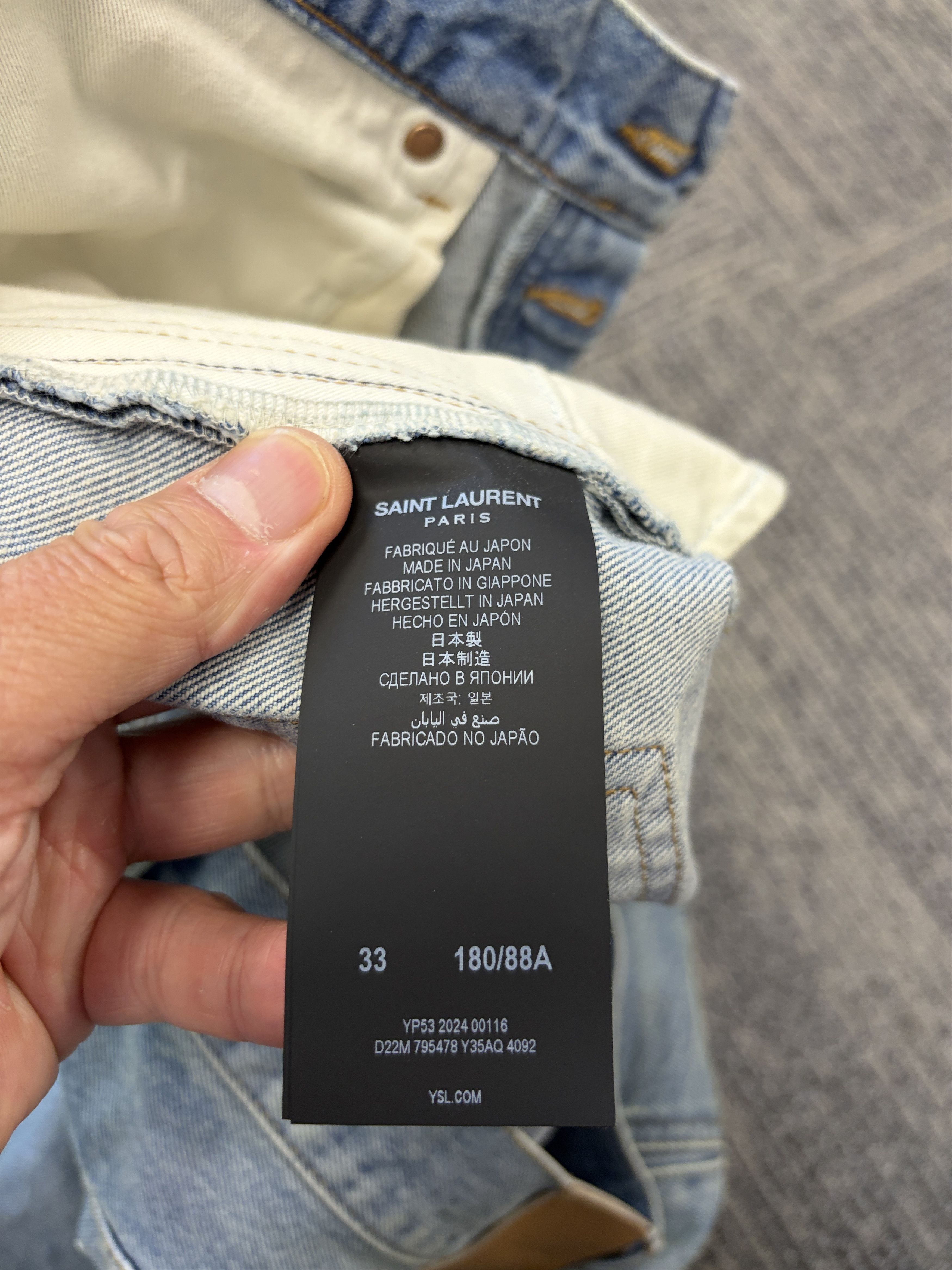 Saint Laurent Paris Saint Laurent D48 Straight leg denim Size US 33 - 6 Thumbnail