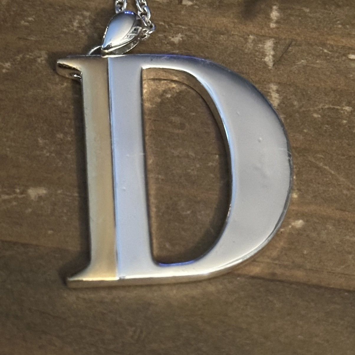 Other Long silver tone two tone initial letter D pendant necklace Size ONE SIZE - 4 Thumbnail