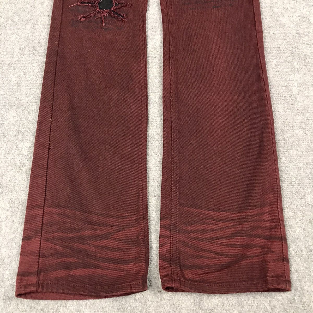 If Six Was Nine × Japanese Brand × Seditionaries BERNINGS SHO DARK RED PUNK PANTS Size US 31 - 2 Thumbnail