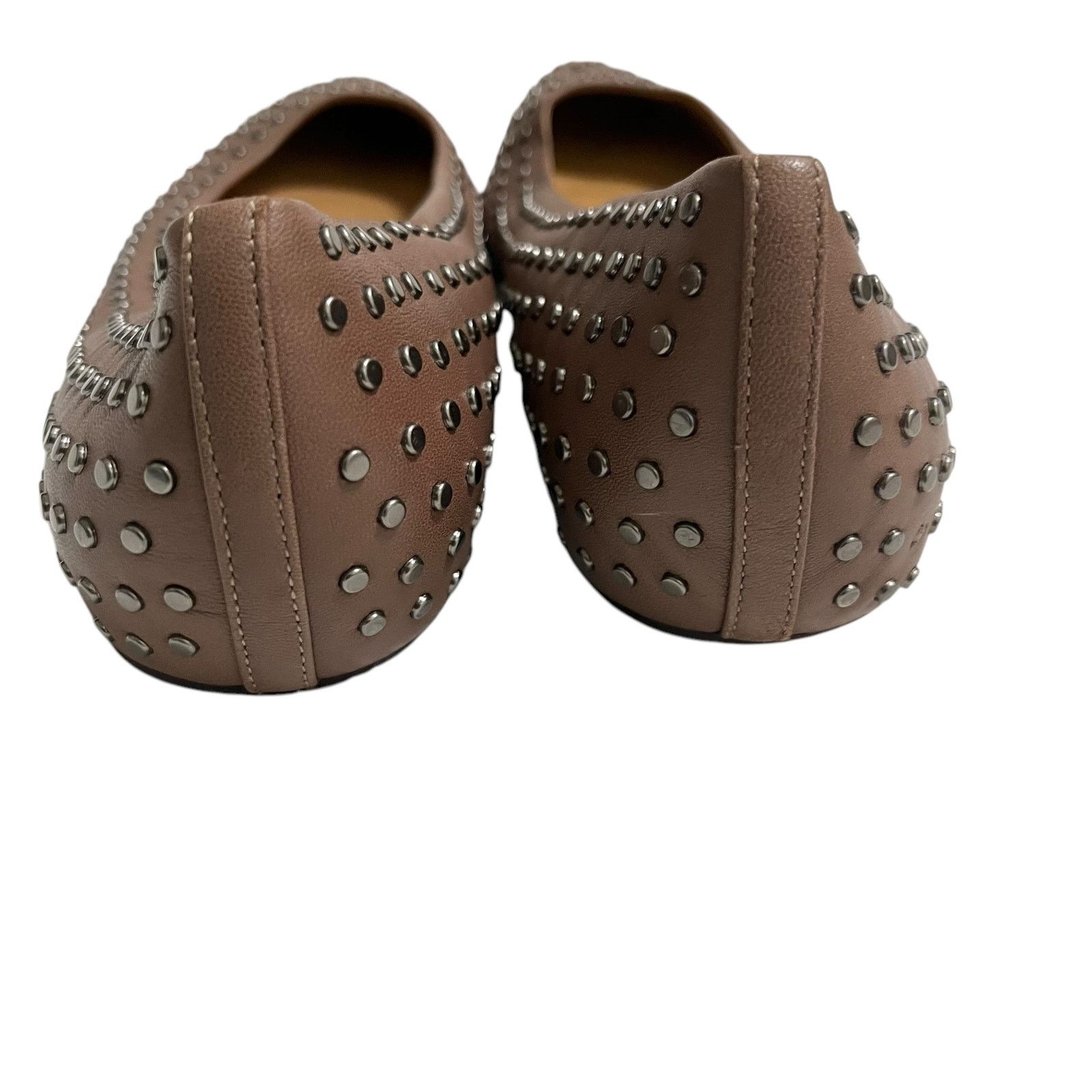 Michael Kors KORS Michael Kors Brown Studded Leather Slip On Ballet Flats Size US 10 / IT 40 - 3 Thumbnail