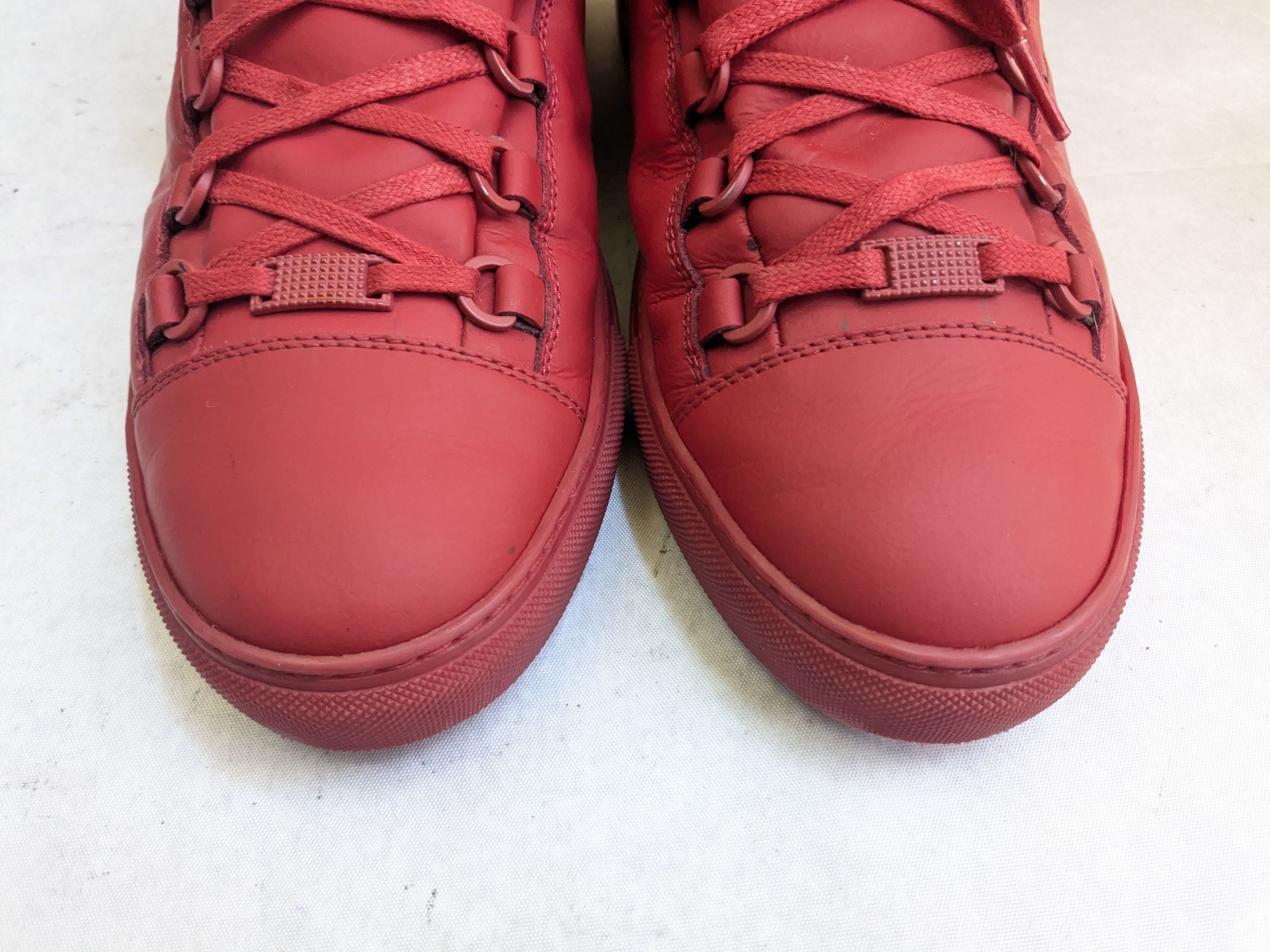 Balenciaga Balenciaga Arena Sneakers Red 10 High Tops Leather Size US 10 / EU 43 - 3 Thumbnail