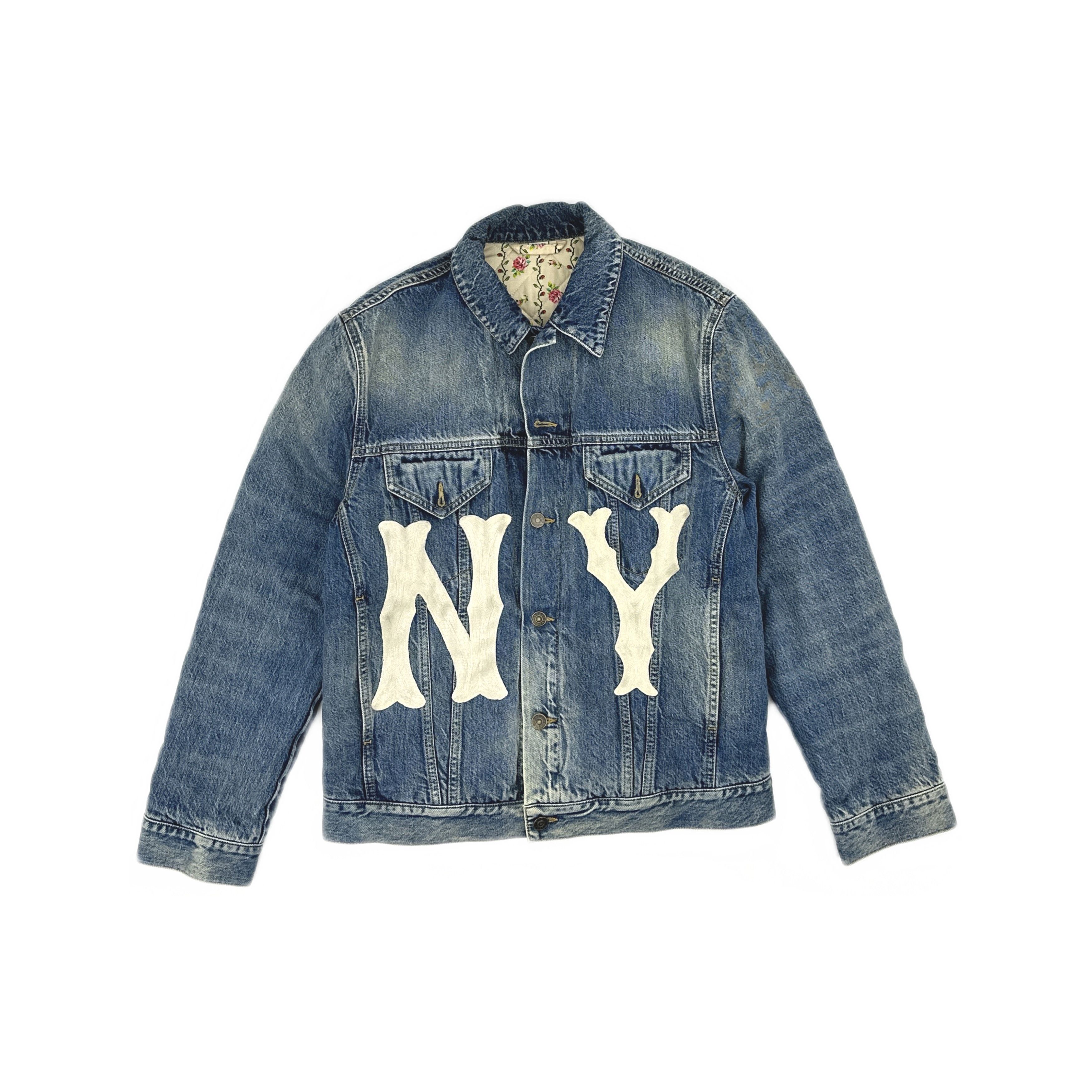 Gucci Gucci NY Patch Floral Denim Jacket Size IT 44 Size M / US 6-8 / IT 42-44 - 1 Thumbnail