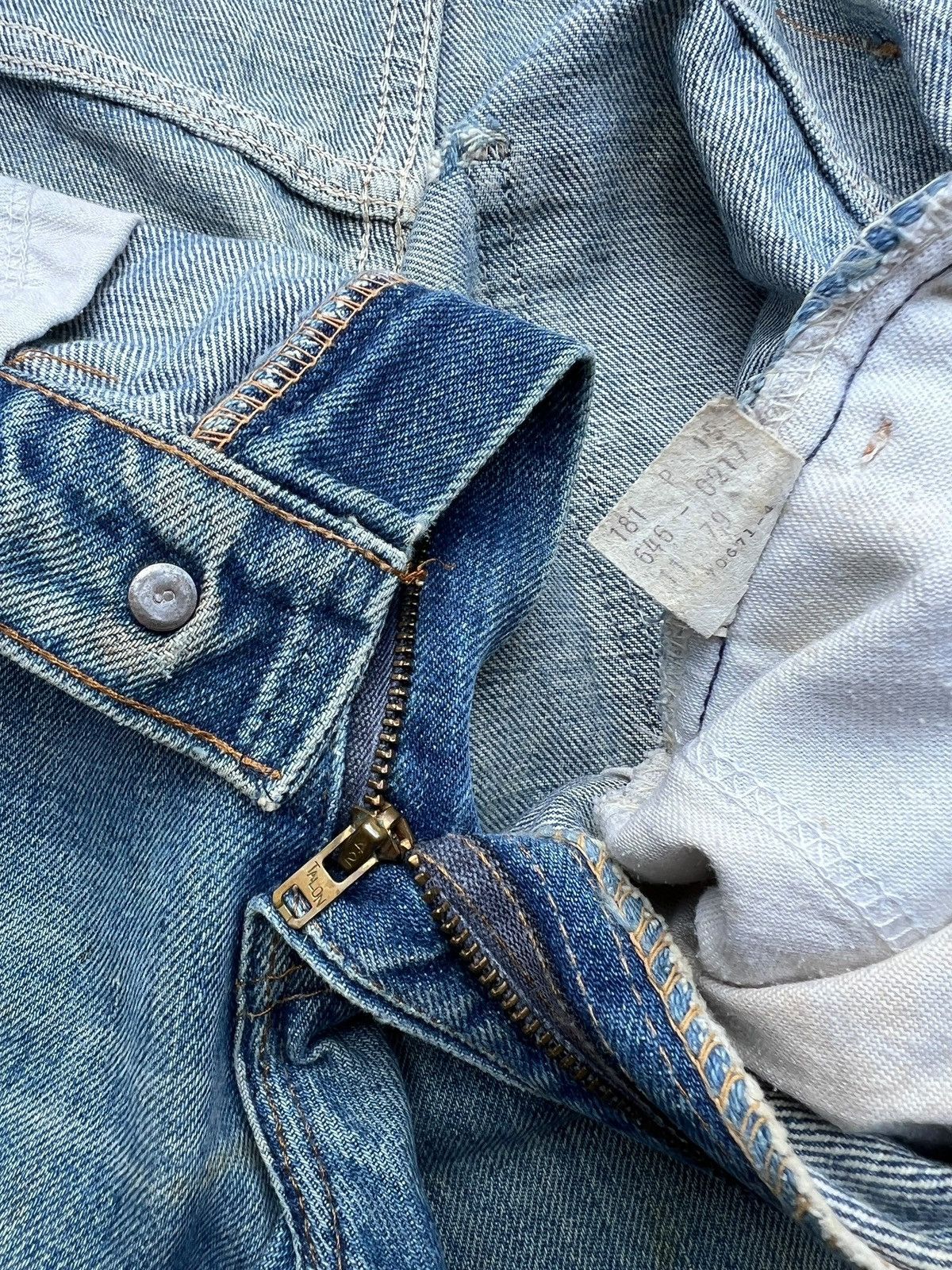 Levi's Vintage 70s Levi’s 646 Orange Bootcut Distressed Denim Jeans Size US 32 / EU 48 - 13 Thumbnail