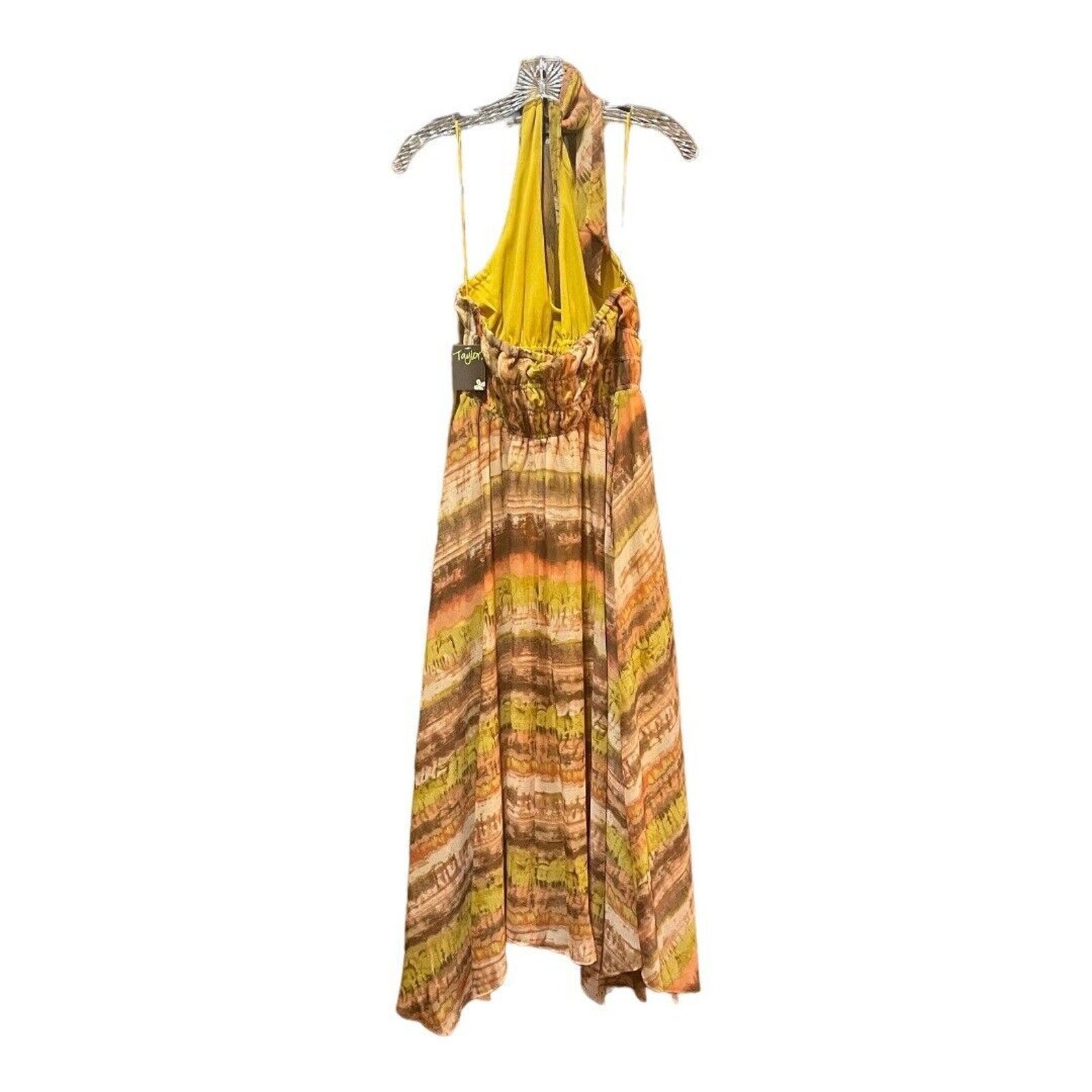 Taylor Byrd Taylor Halter Sleeveless Smocked Handkerchief Dress NWT Size M / US 6-8 / IT 42-44 - 5 Thumbnail