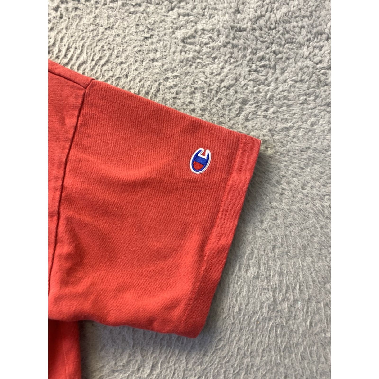 Champion Champion Shirt Women Cropped Short Sleeve XS Red Logo Casual 67-44 Size XS / US 0-2 / IT 36-38 - 3 Thumbnail