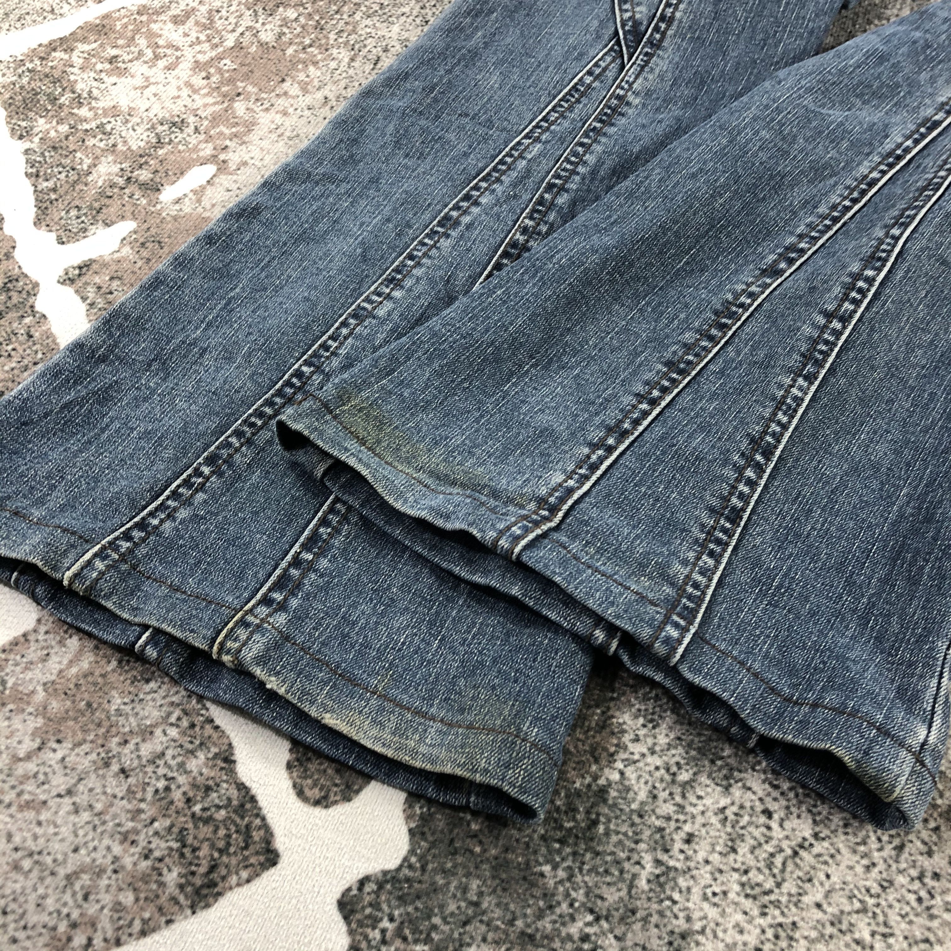 Japanese Brand Blue Jam Jeans Blue Patchwork Flare Denim KJ1325 Size US 30 / EU 46 - 5 Thumbnail