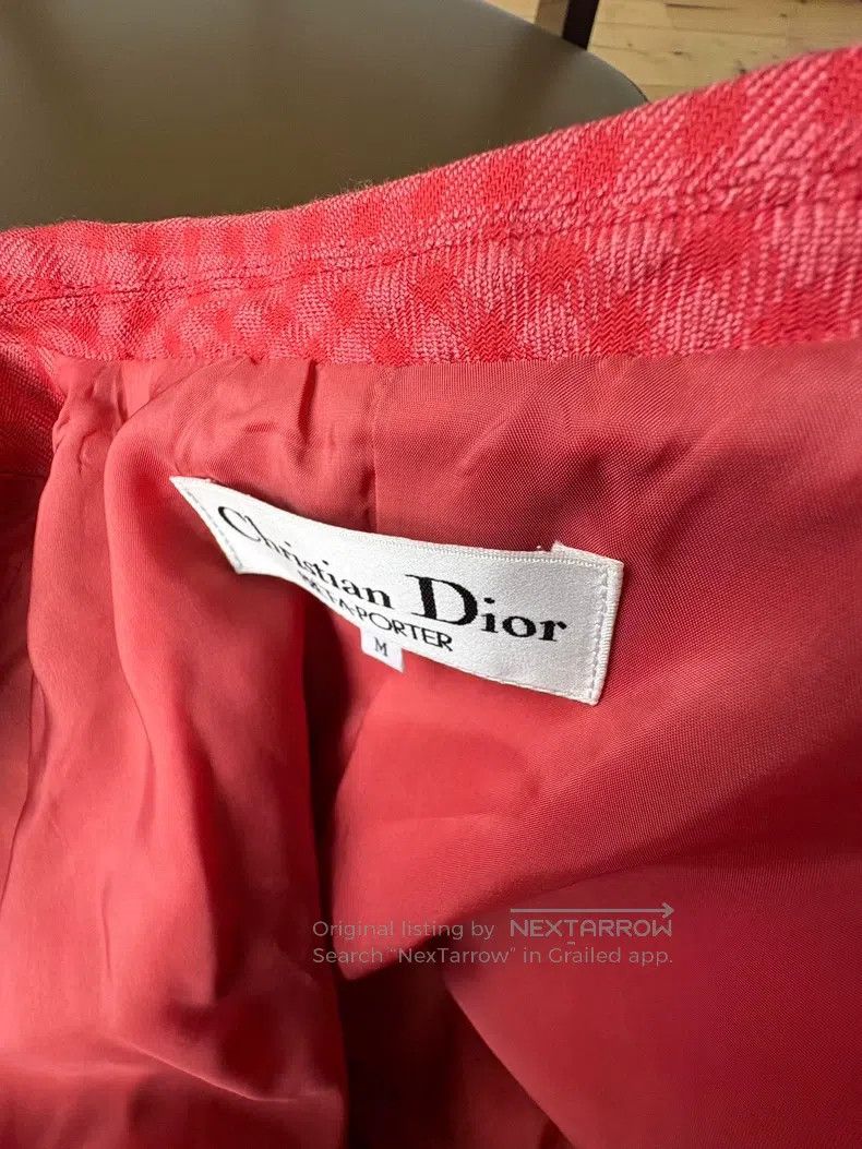 Dior Dior Watermelon red plaid woollen suit jacket Size M / US 6-8 / IT 42-44 - 8 Thumbnail