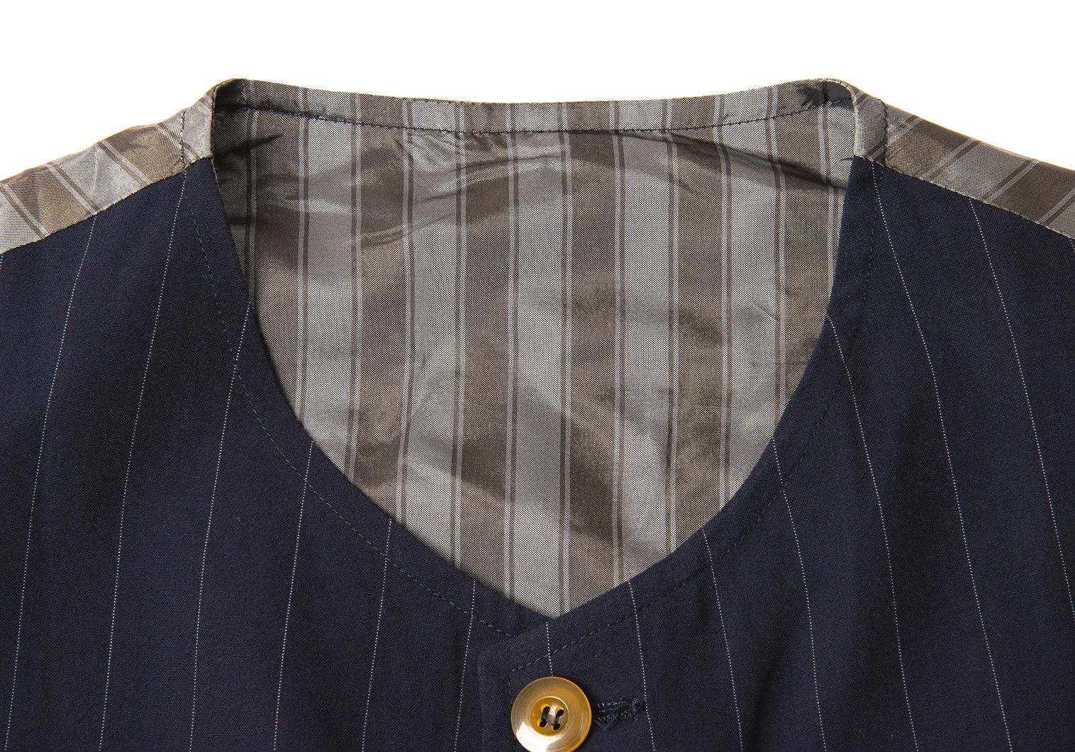 Emporio Armani Striped Sleeveless Vest in Navy Gray Size 48 Size US M / EU 48-50 / 2 - 3 Thumbnail