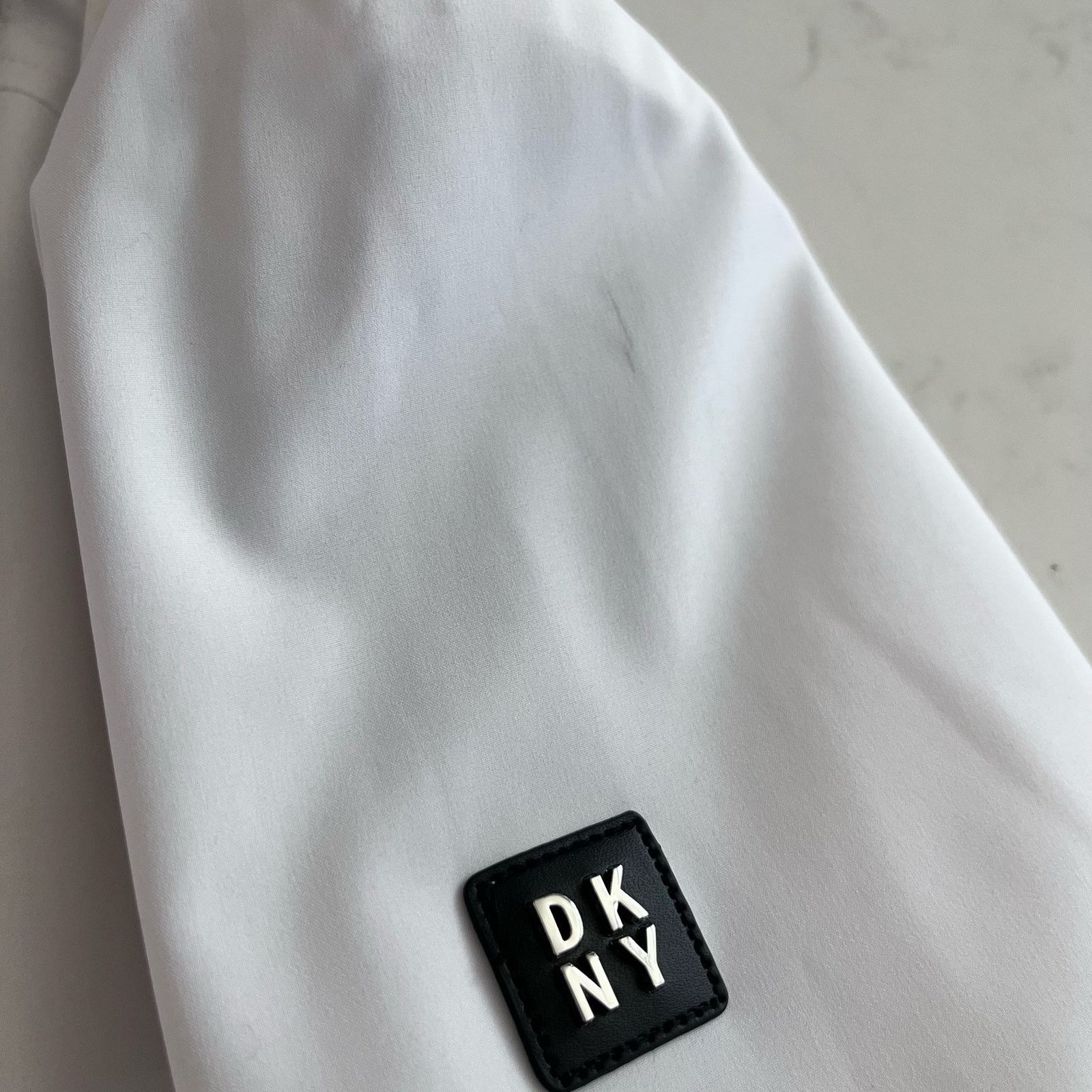 DKNY DKNY White Long Sleeve Zip Up Windbreaker Jacket Size L / US 10 / IT 46 - 5 Thumbnail