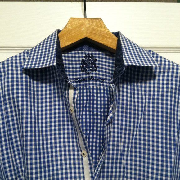 English Laundry ENGLISH LAUNDRY MENS BLUE 100%COTTON CASUAL SHIRT 17.5/34-35 Size US XL / EU 56 / 4 - 2 Thumbnail