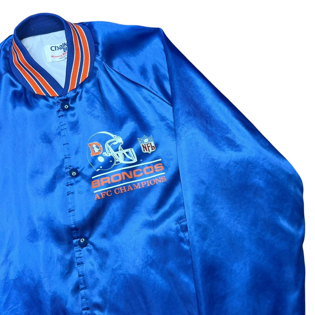 Chalk Line Denver Broncos AFC Champions Chalk Line Satin Bomber Jacket Size US L / EU 52-54 / 3 - 17 Thumbnail