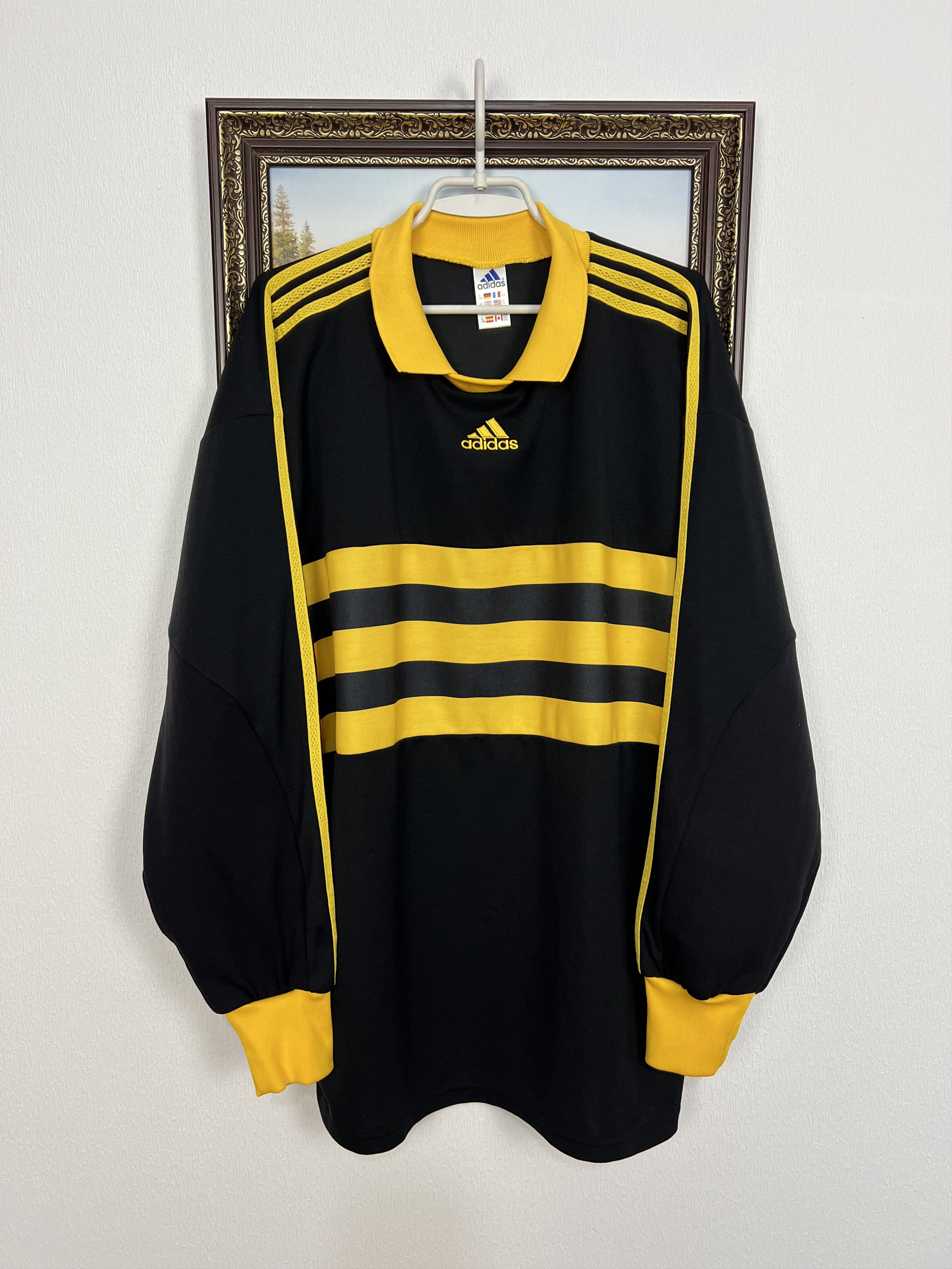 Adidas Vintage Football Template Shirt Soccer Long Sleeve Jersey Size US XXL / EU 58 / 5 - 1 Thumbnail