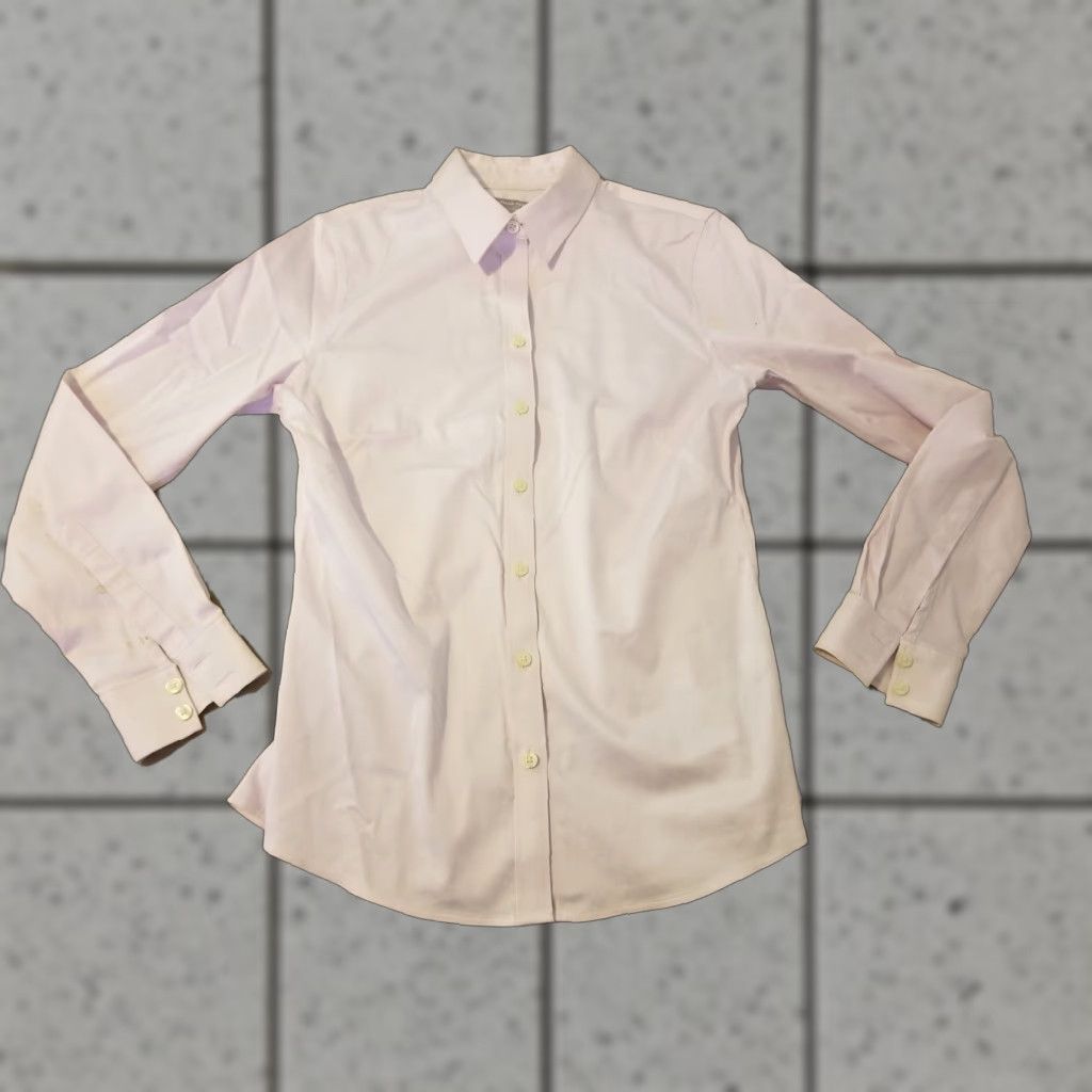 Banana Republic Womens Banana Republic Dress Shirt 8 Pink Button Cotton Blouse Long Sleeve Collared Size M / US 6-8 / IT 42-44 - 1 Thumbnail