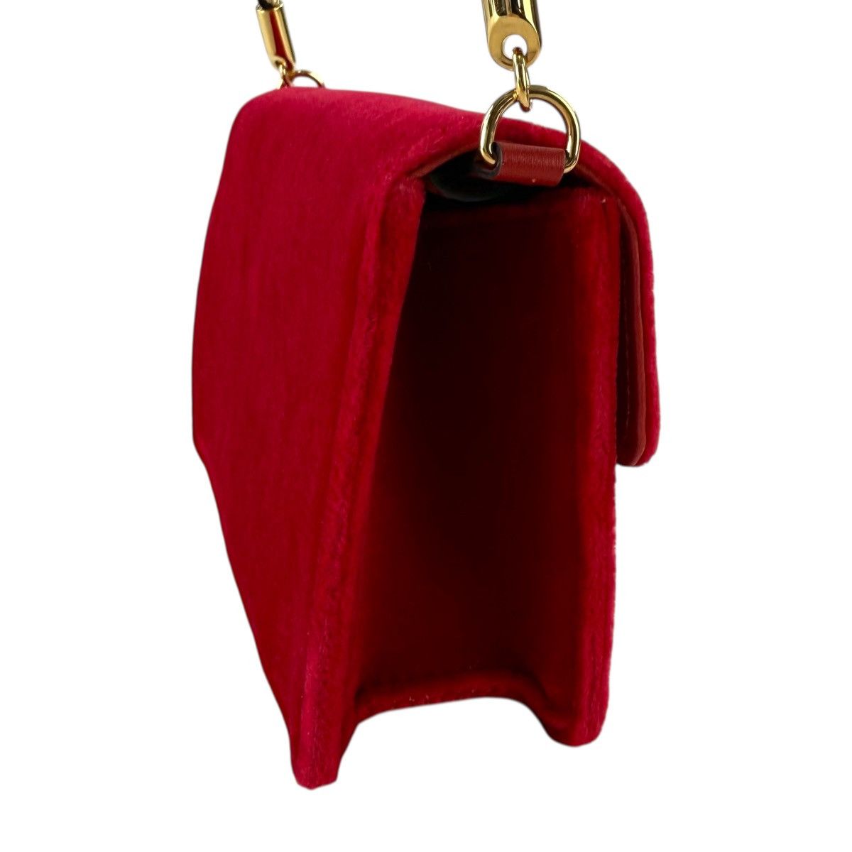 Gucci Gucci Red Velour G Rhinestone Shoulder Bag Size ONE SIZE - 5 Thumbnail