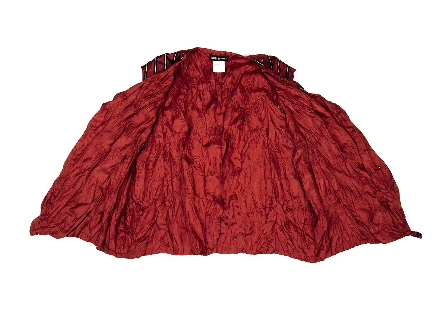 Issey Miyake Striped Vest in Red, Black, and Yellow, Size M Size US M / EU 48-50 / 2 - 7 Thumbnail