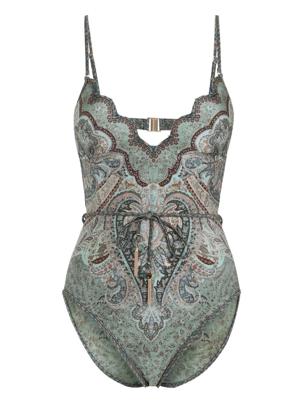 Zimmermann `Wanderlust` Scallop One-Piece Swimsuit Size M / US 6-8 / IT 42-44 - 1 Thumbnail