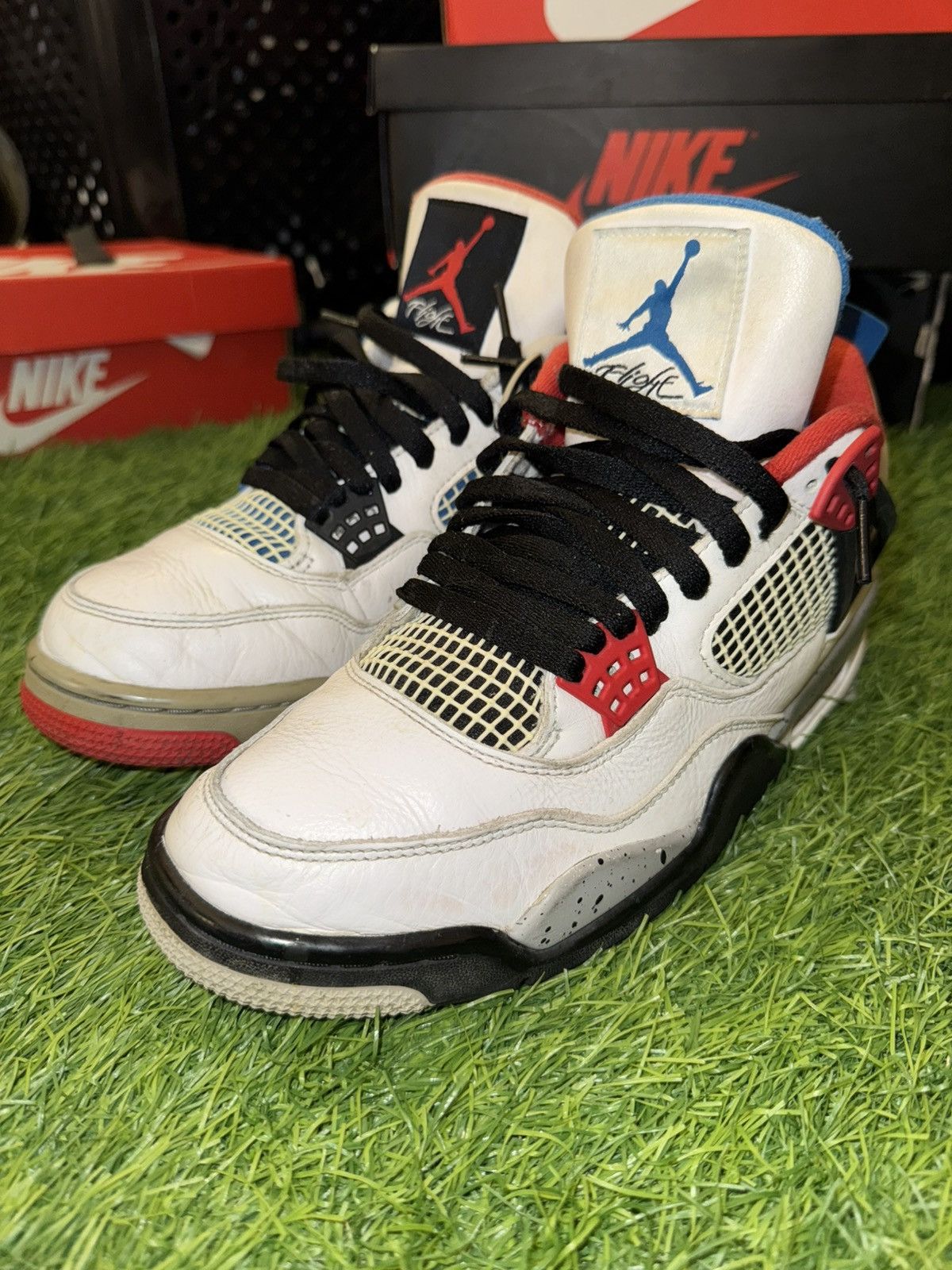 Nike Men's Air Jordan Retro 4 "What The” Sneakers Size US 9.5 / EU 42-43 - 1 Thumbnail