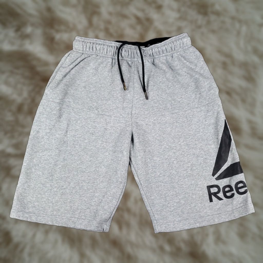 Reebok Reebok Shorts Mens Medium Gray Casual Active Running Sweat Shorts Size US 31 - 1 Thumbnail