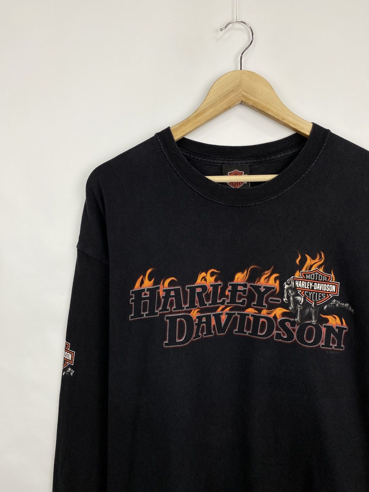 Harley Davidson 🇺🇸Vintage Y2K Harley Davidson Fire Skull Niagara Falls Canada Size US XL / EU 56 / 4 - 3 Thumbnail