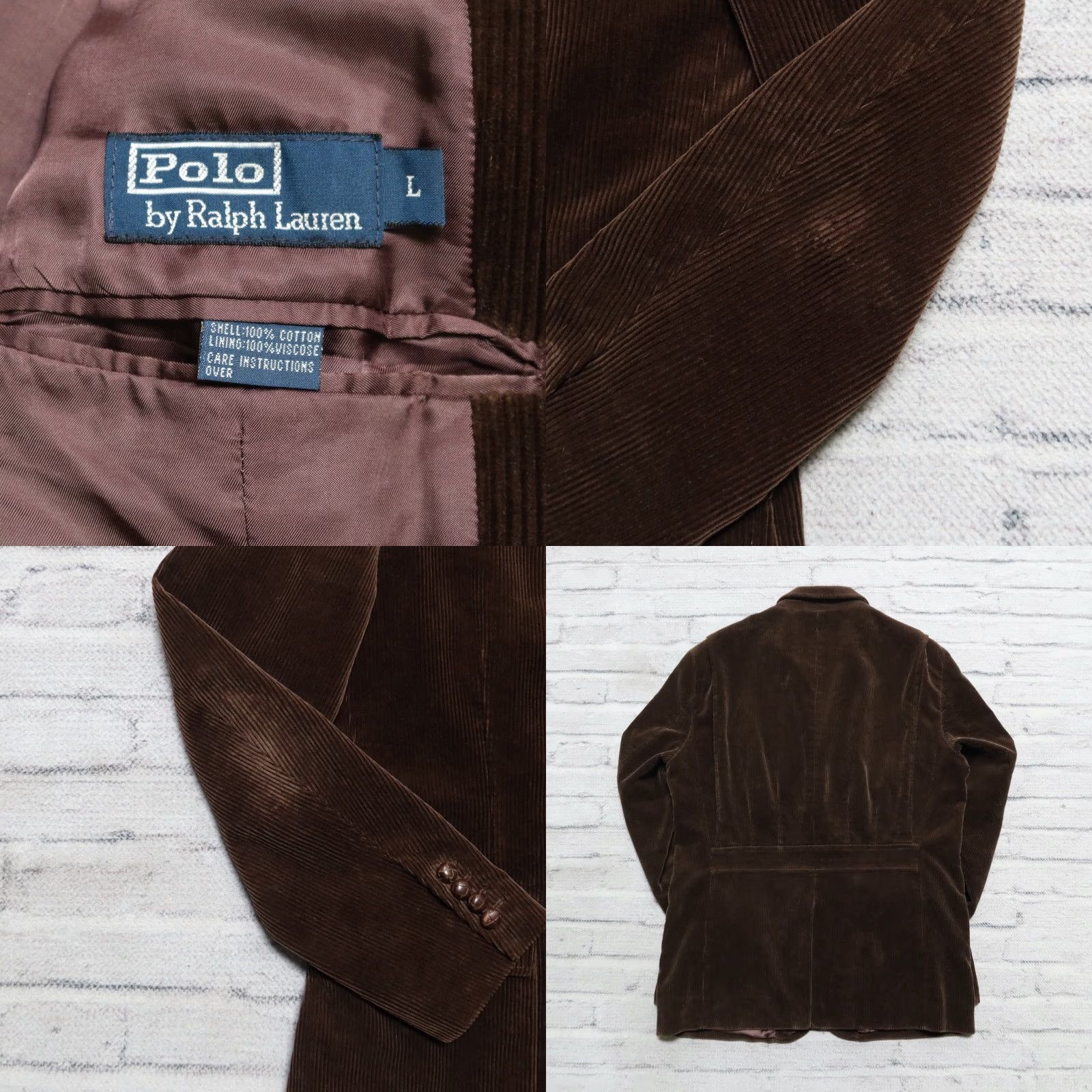 Ralph Lauren VINTAGE Polo Ralph Lauren Corduroy Blazer Sports Coat Jacket L Brown Mens Size US L / EU 52-54 / 3 - 9 Thumbnail