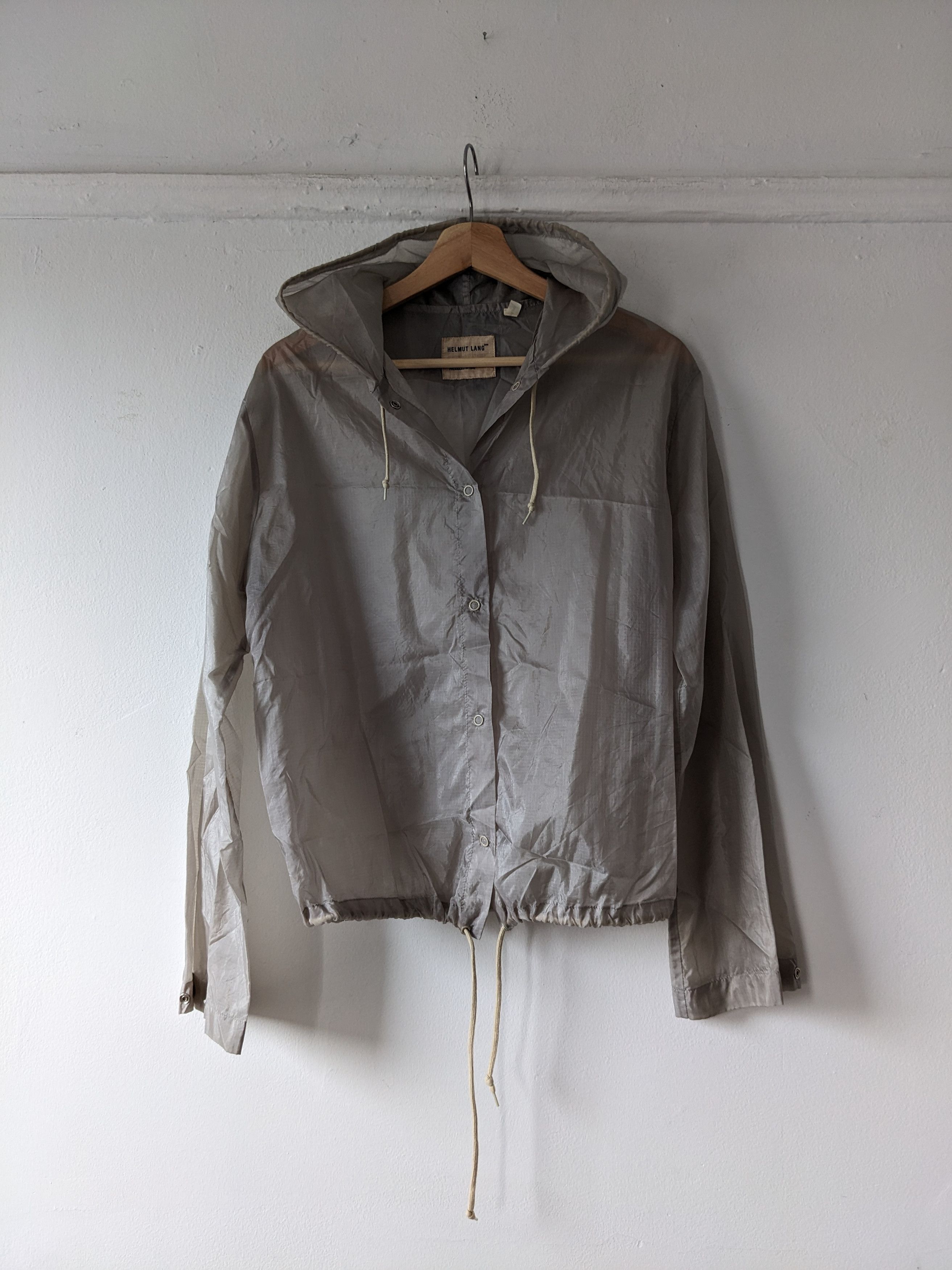 Helmut Lang S/S 1998 Sheer Wide Arm Rain Jacket Size US XS / EU 42 / 0 - 2 Thumbnail