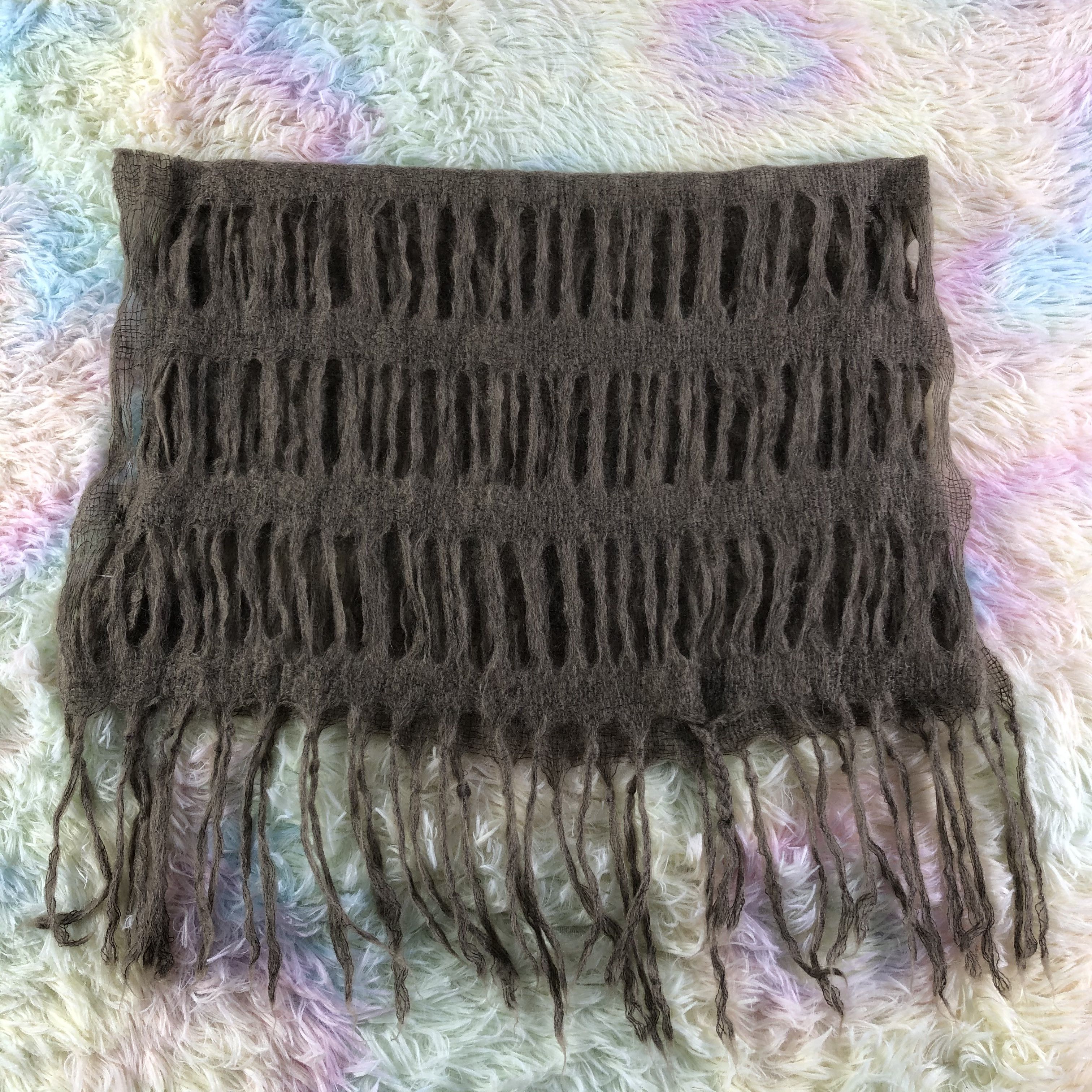 Vintage Mohair Scarf / Muffler / Neckwear - KM316 Size ONE SIZE - 2 Thumbnail