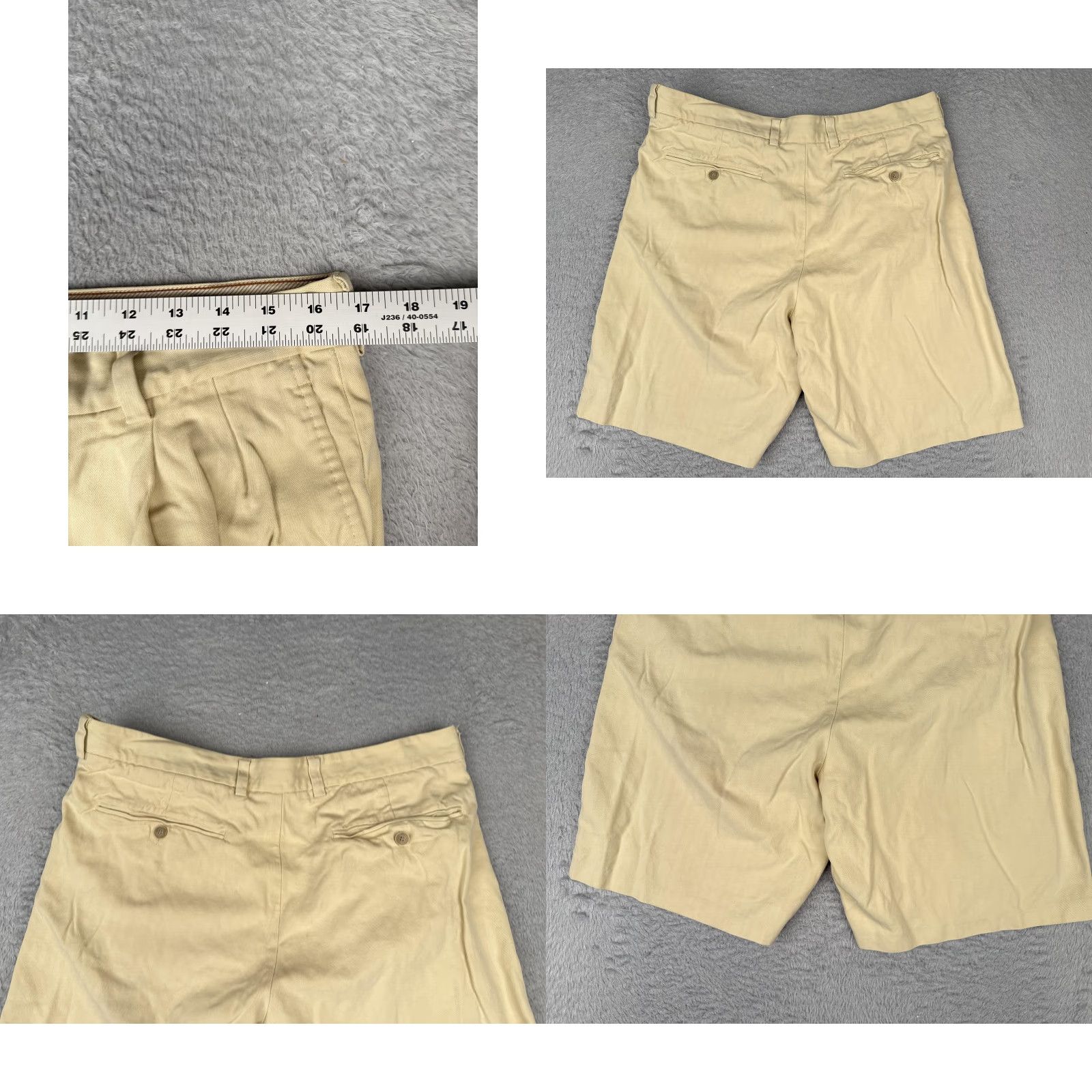 Tommy Bahama Tommy Bahama Shorts Mens 34 Khaki Silk Cotton Pleated Chino Zip Fly Herringbone Size US 34 / EU 50 - 9 Thumbnail