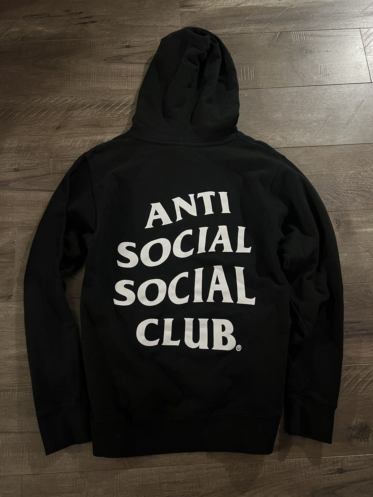 Image of Anti Social Social Club Assc Stressed And Depressed Hoodie in Black, Men's (Size Small)