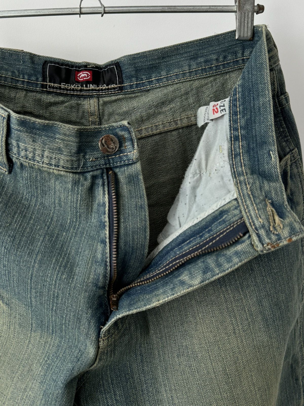 Affliction × Ecko Unltd. × Vintage Vintage Y2K Ecko Unltd. Opium Carpenter Acid Jeans Shorts Size US 32 / EU 48 - 5 Thumbnail