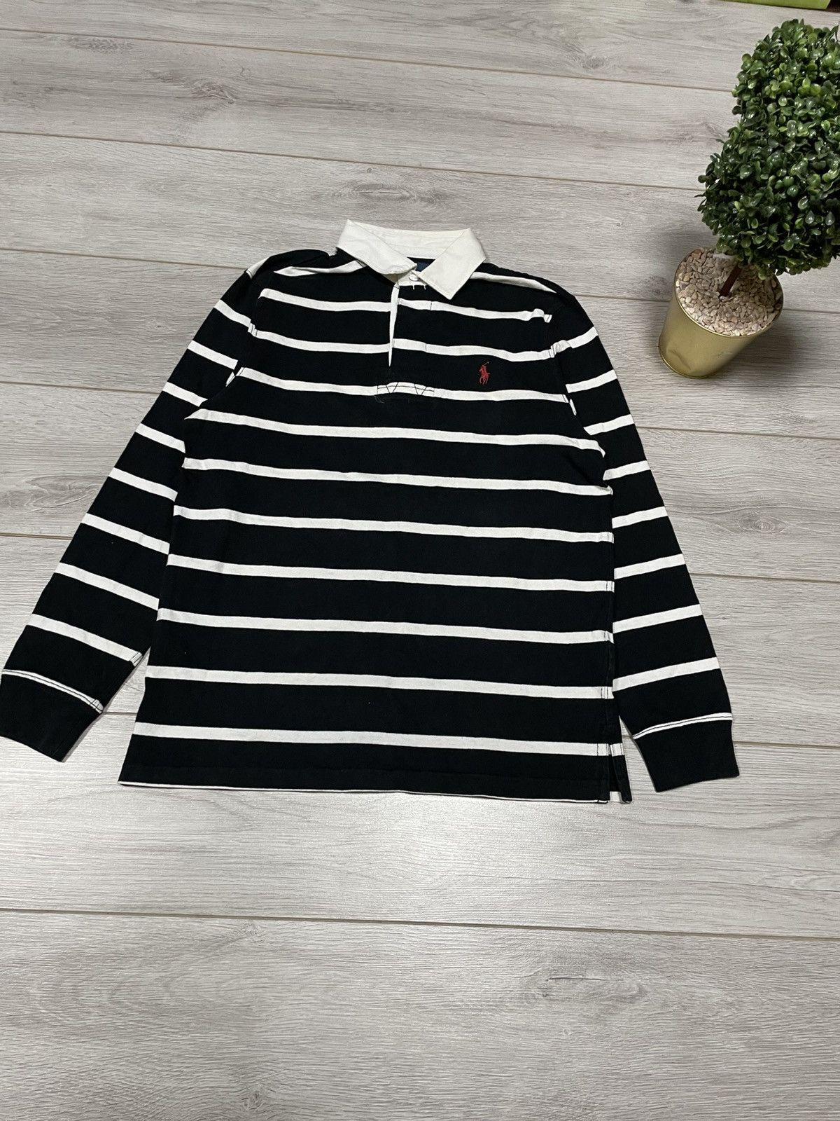 Rugby Ralph Lauren Vintage Polo Ralph Lauren Rugby long sleeve polo striped Size M / US 6-8 / IT 42-44 - 3 Thumbnail