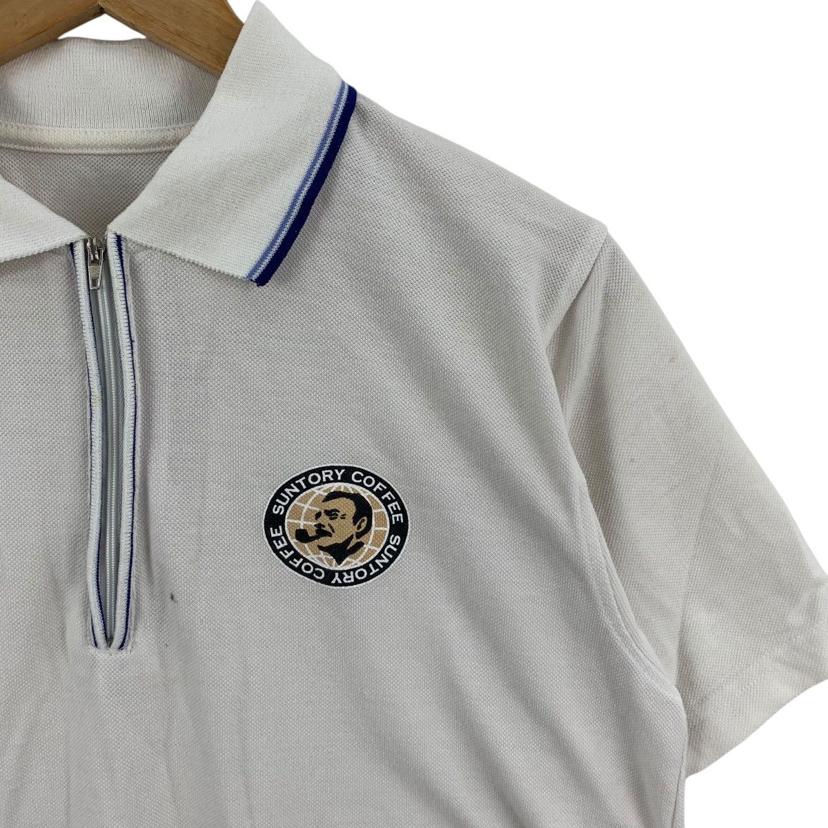 Vintage Vintage SUNTORY COFFEE JAPAN Half Zipper Polo Tee Shirt Size M / US 6-8 / IT 42-44 - 5 Thumbnail