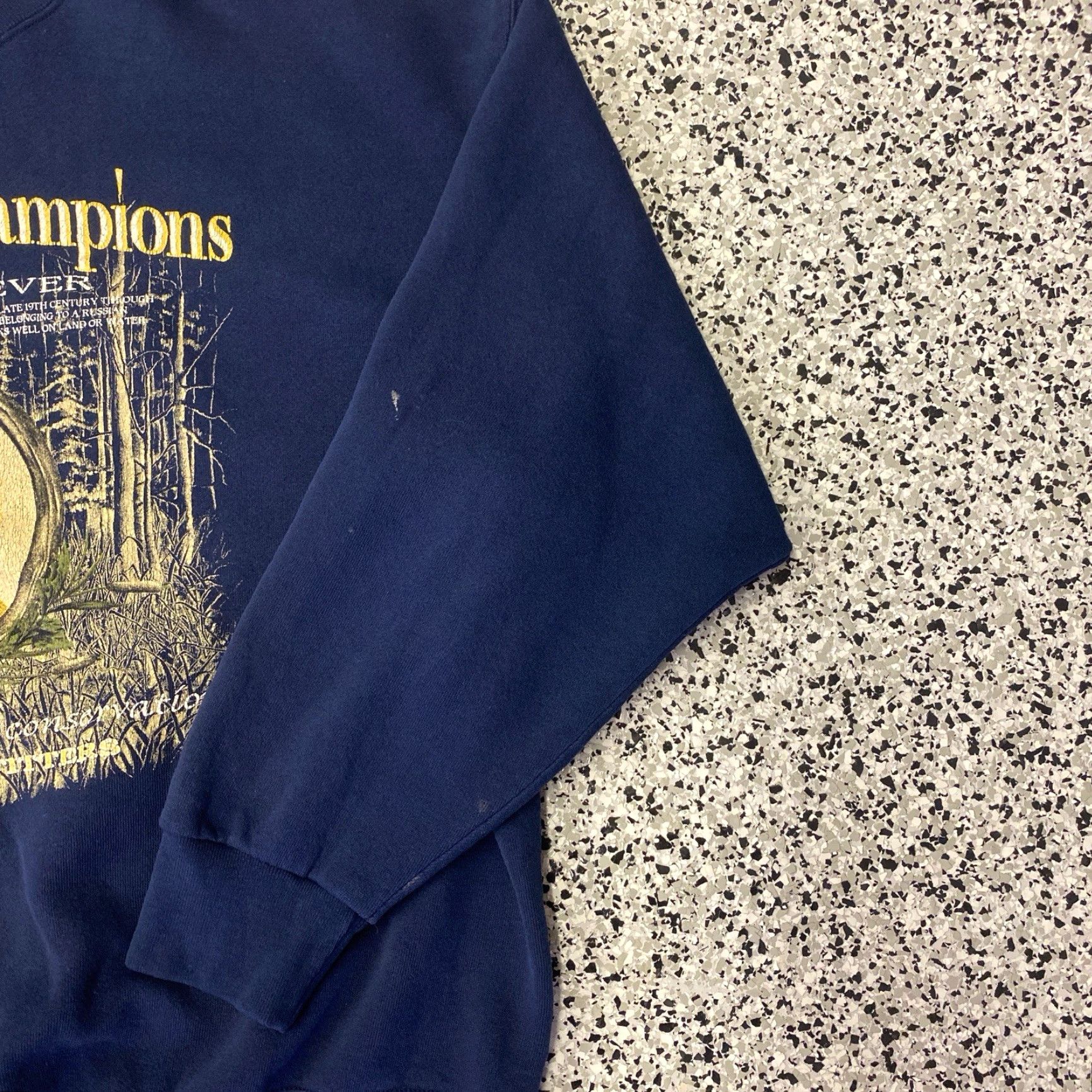 Vintage VINTAGE Golden Retriever Sweatshirt Men 2XL Blue Long Sleeve Cotton Graphic Print Pullover Size US XXL / EU 58 / 5 - 3 Thumbnail