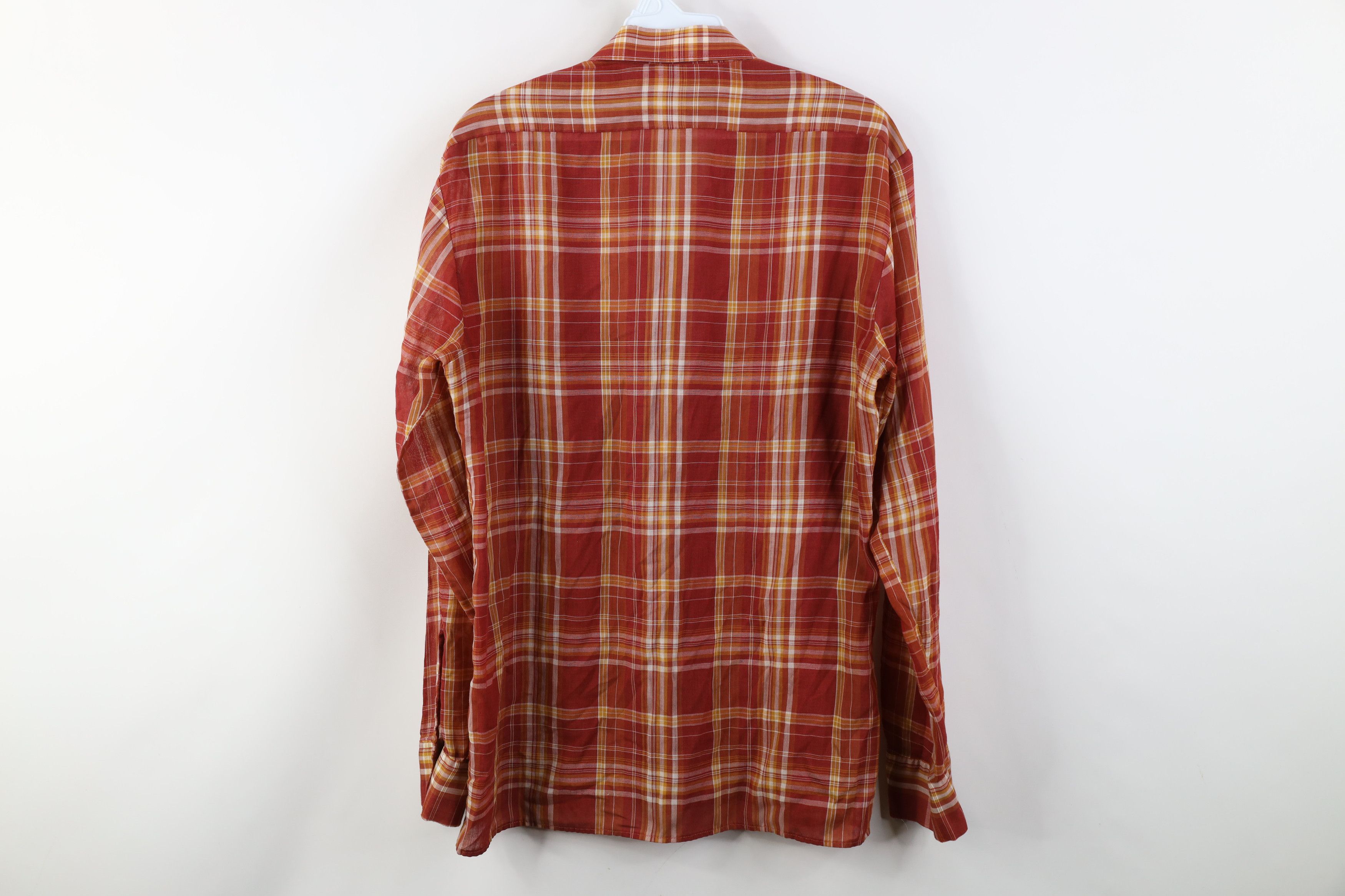 Vintage Vintage 70s Streetwear Bush Collared Button Shirt Plaid Size US L / EU 52-54 / 3 - 11 Thumbnail