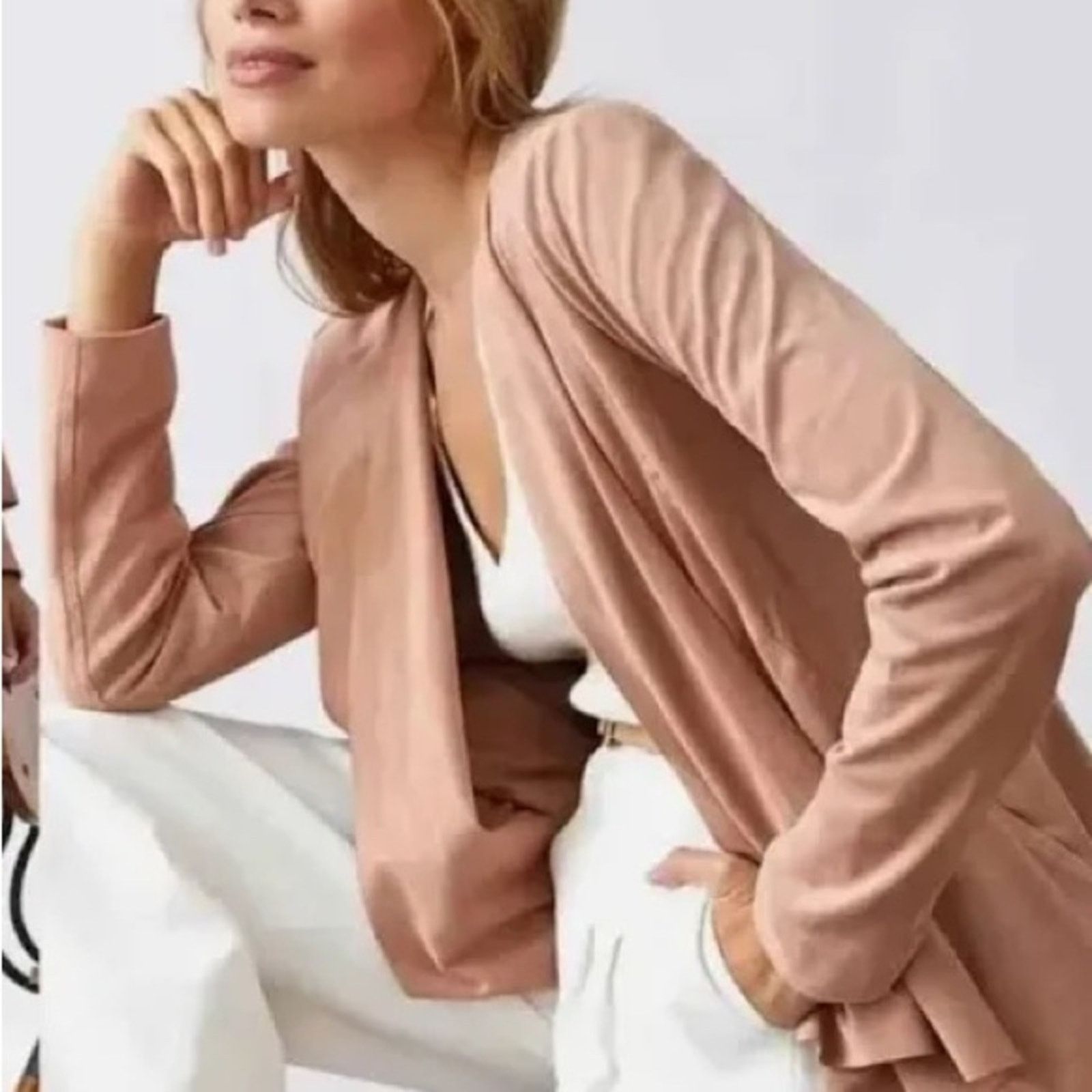 Hutch Hutch Women's Blazer in Warm Brown Size S / US 4 / IT 40 - 2 Thumbnail